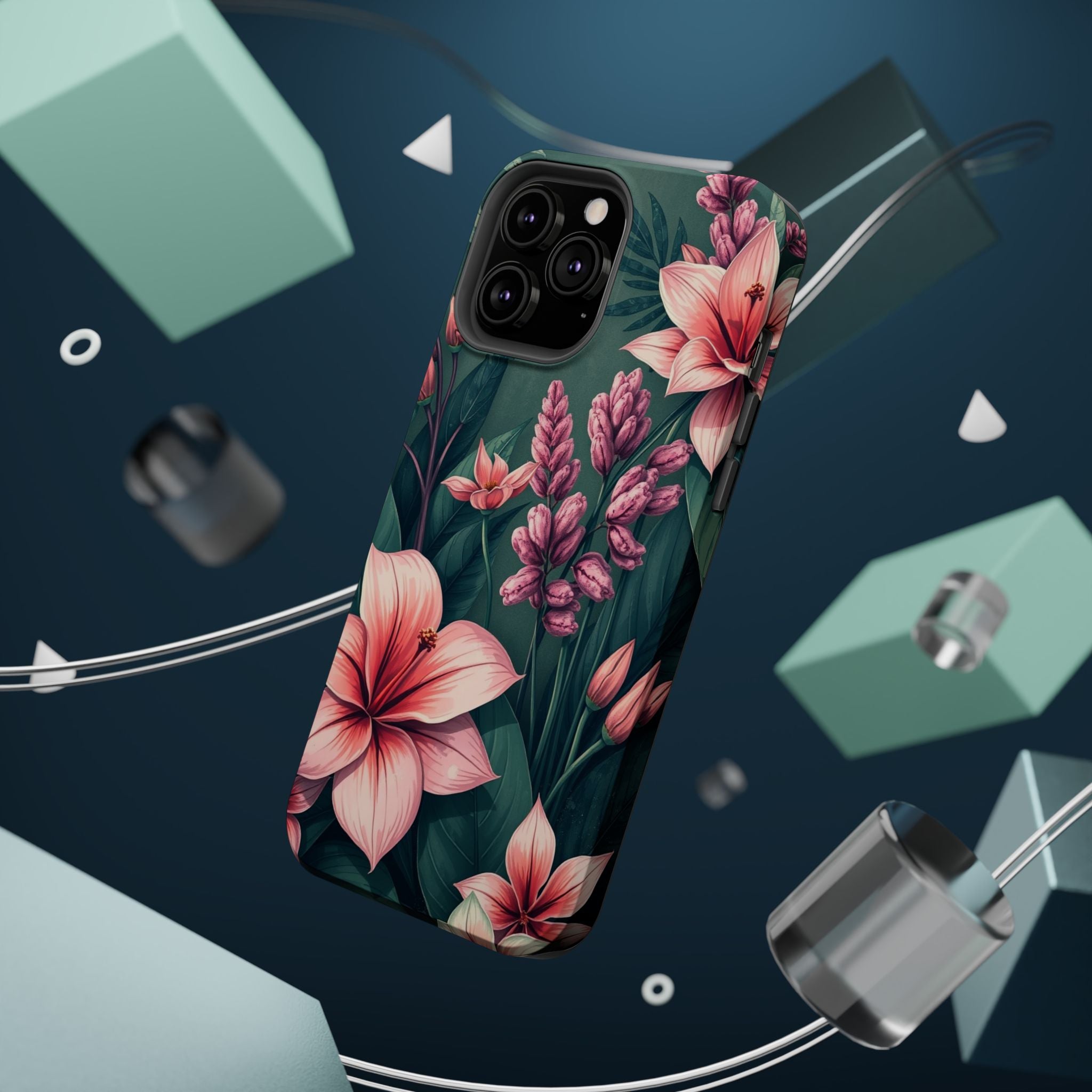 iPhone Mint And Blush Jungle Floral Slim Everyday Designer Case · iPhone Case