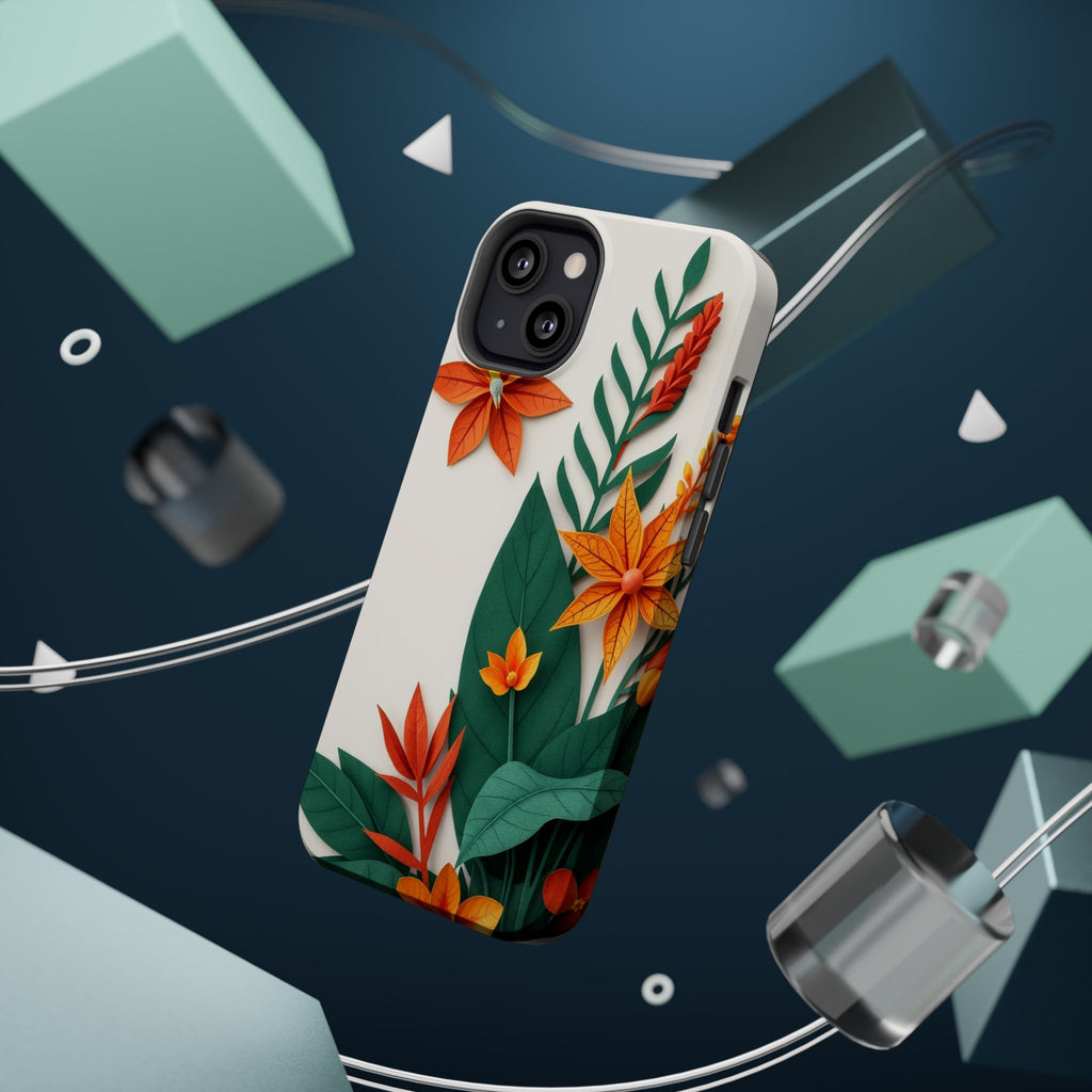 iPhone Jungle Floral Paper Cut Art Bold Modern Everyday Snap Case · iPhone Case