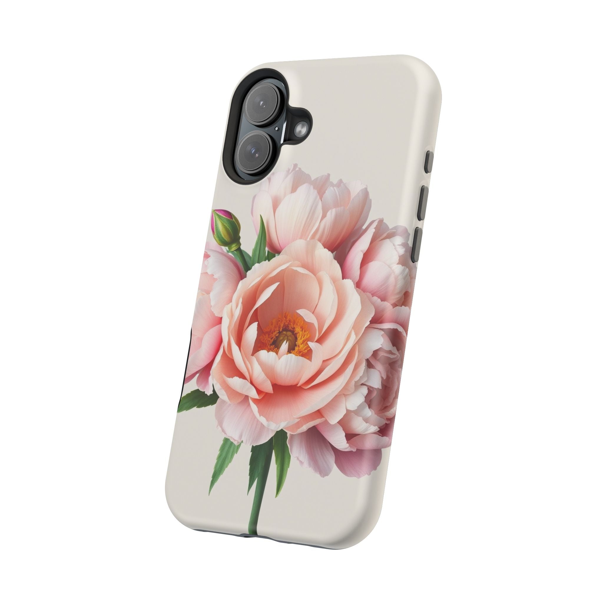 iPhone Serene Peony Bouquet Design Bold Modern Everyday Snap Case · iPhone Case