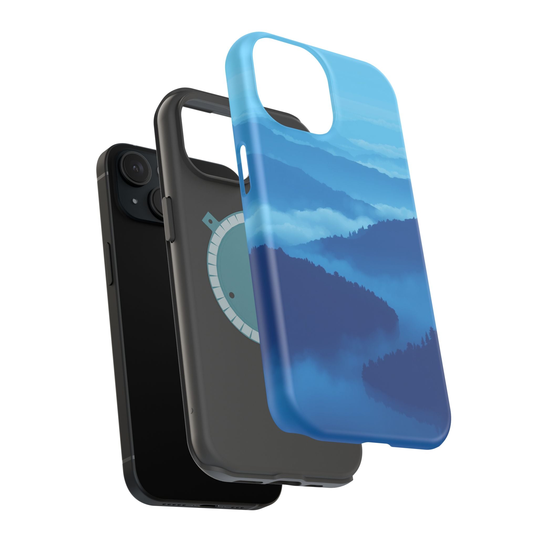 iPhone Fog Rolling Over Hills Pixel Art -Bit Slim iPhone Everyday · iPhone Case