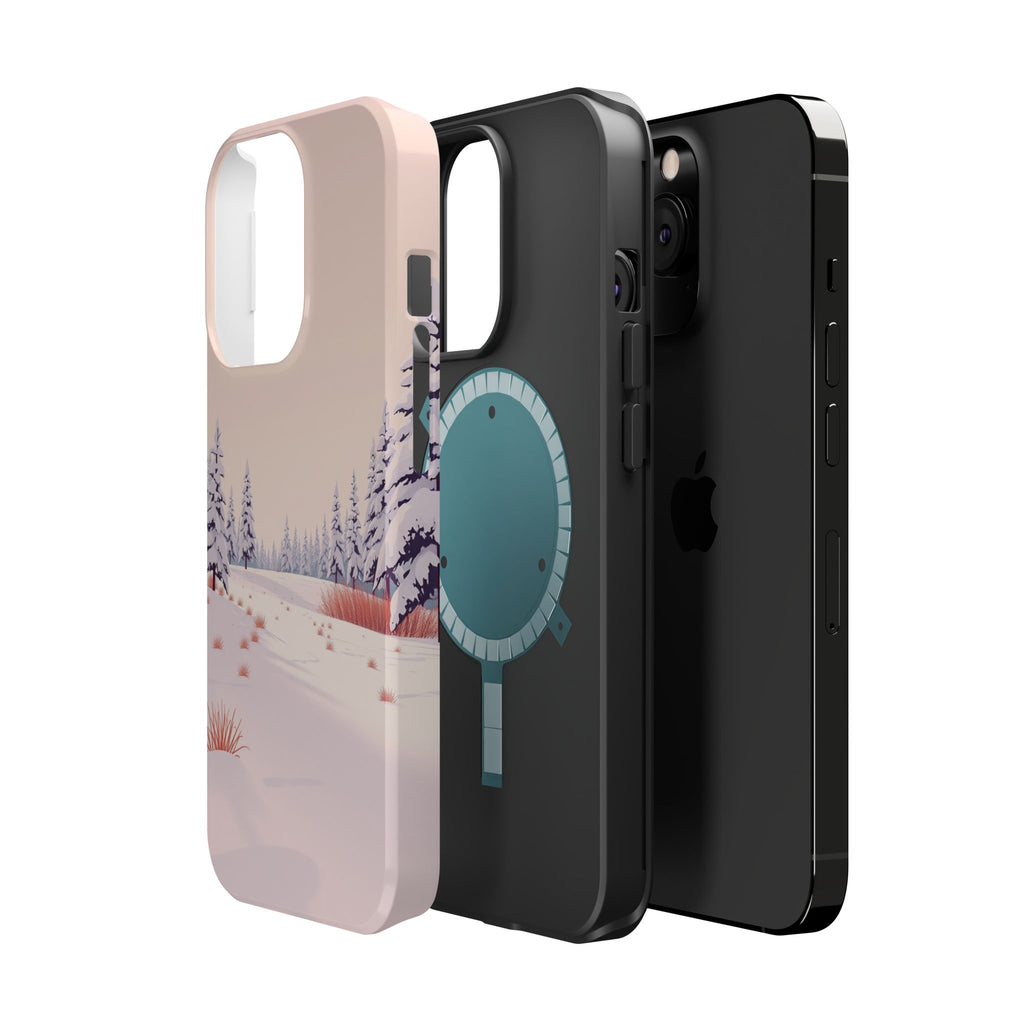 iPhone Snow Field Vintage Retro Poster Slim Everyday Designer Case · iPhone Case