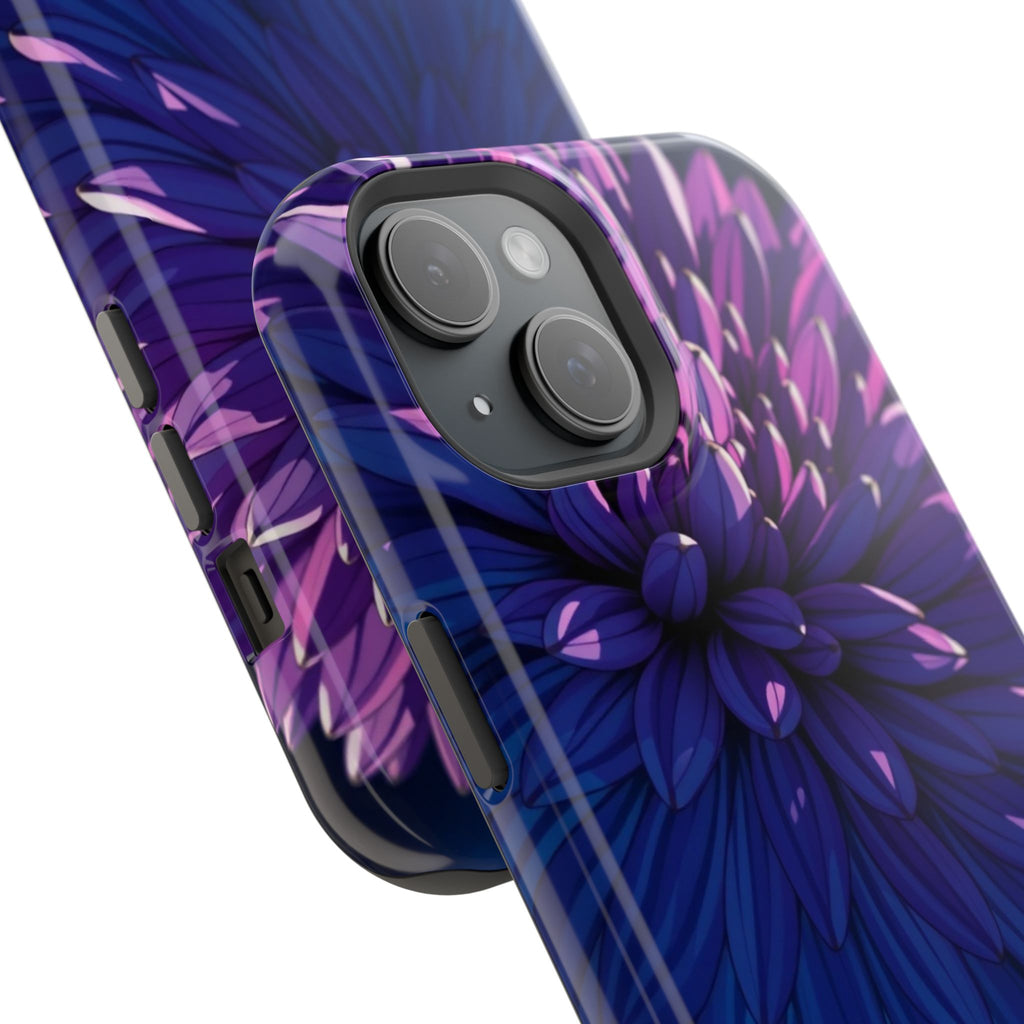 iPhone Indigo And Violet Chrysanthemum Classic Soft iPhone Finish · iPhone Case