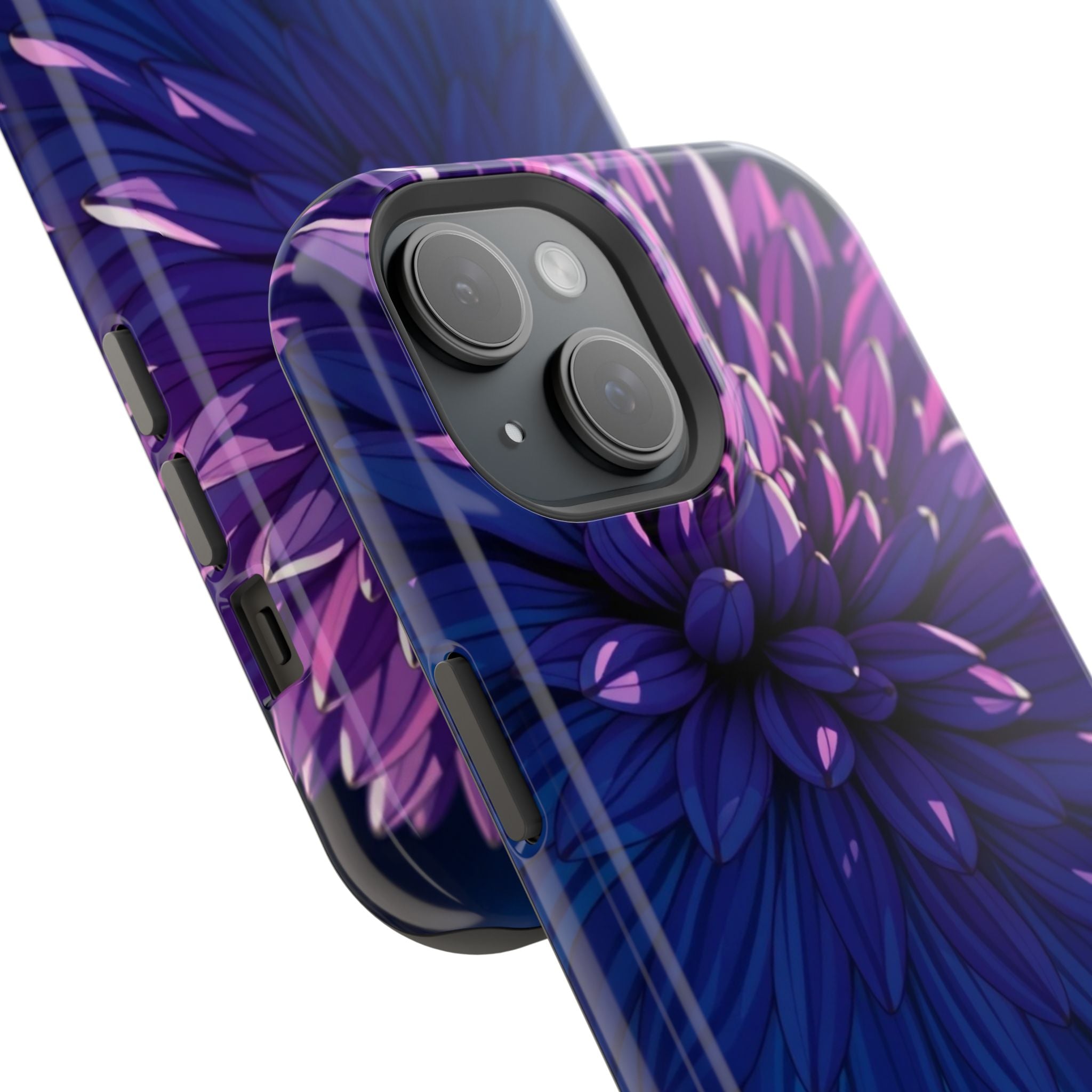 iPhone Indigo And Violet Chrysanthemum Classic Soft iPhone Finish · iPhone Case