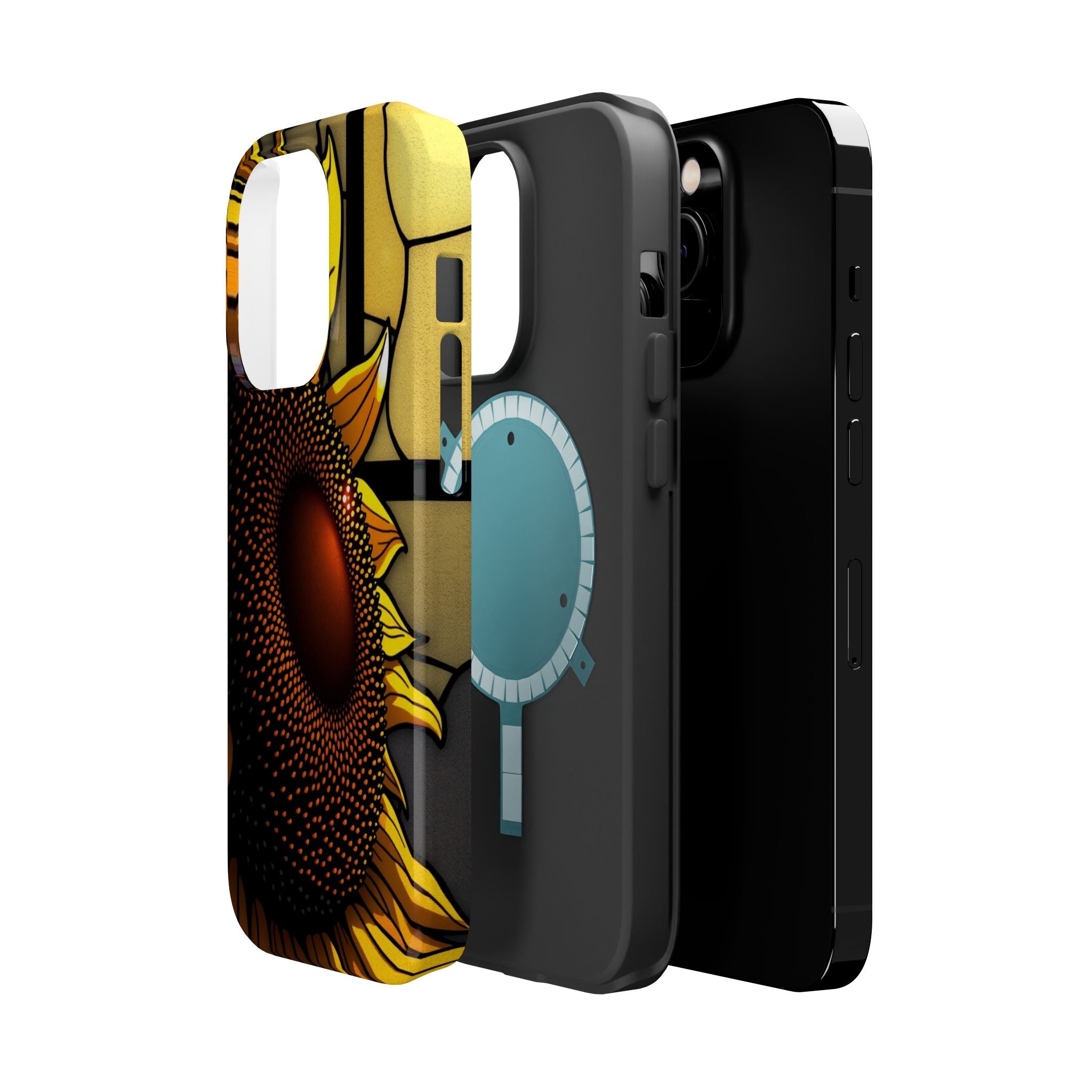 iPhone Sunflower Pop Stained Glass Bold Modern Everyday Snap Case · iPhone Case