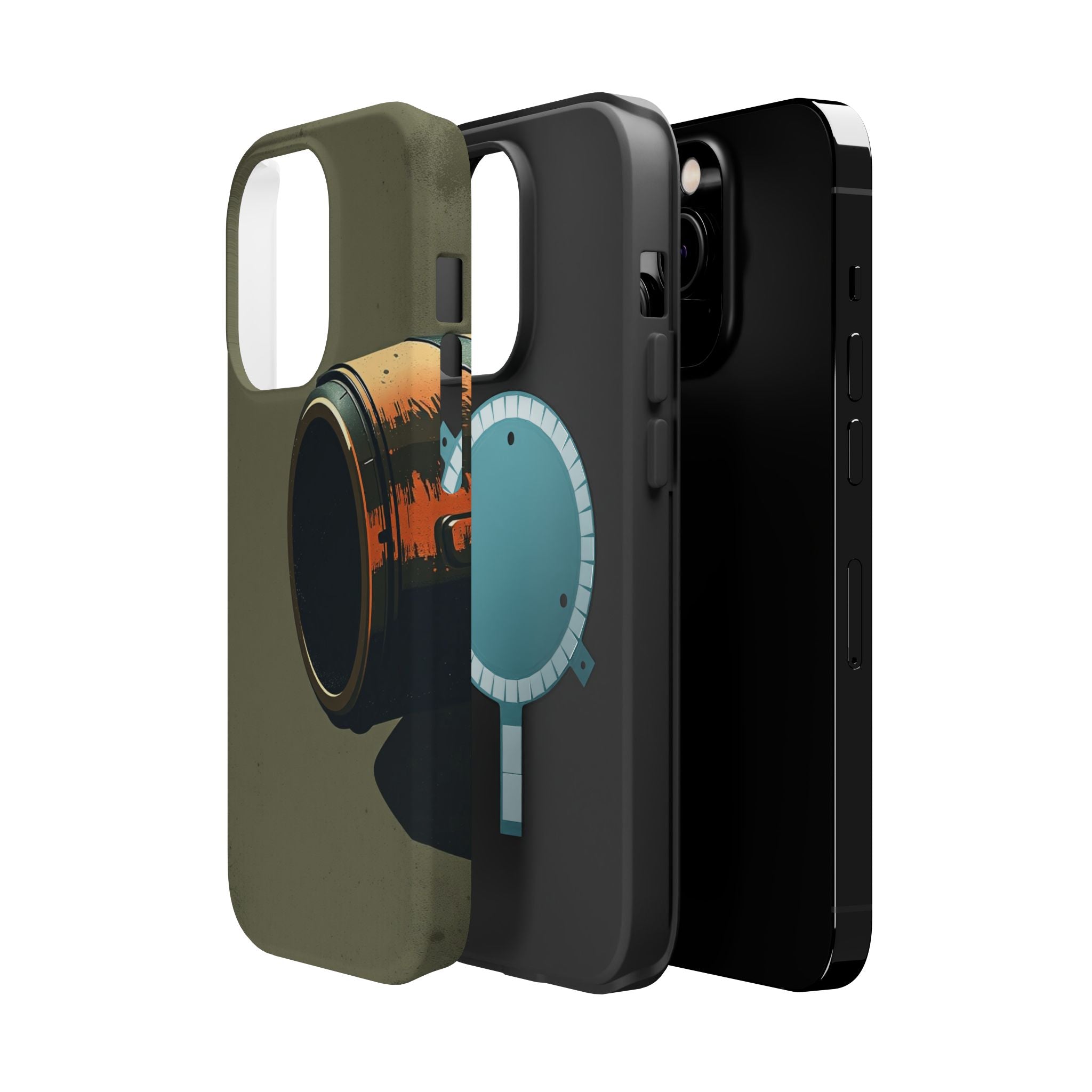 iPhone Charcoal And Copper Vintage Postcard Slim Everyday Designer Case · iPhone
