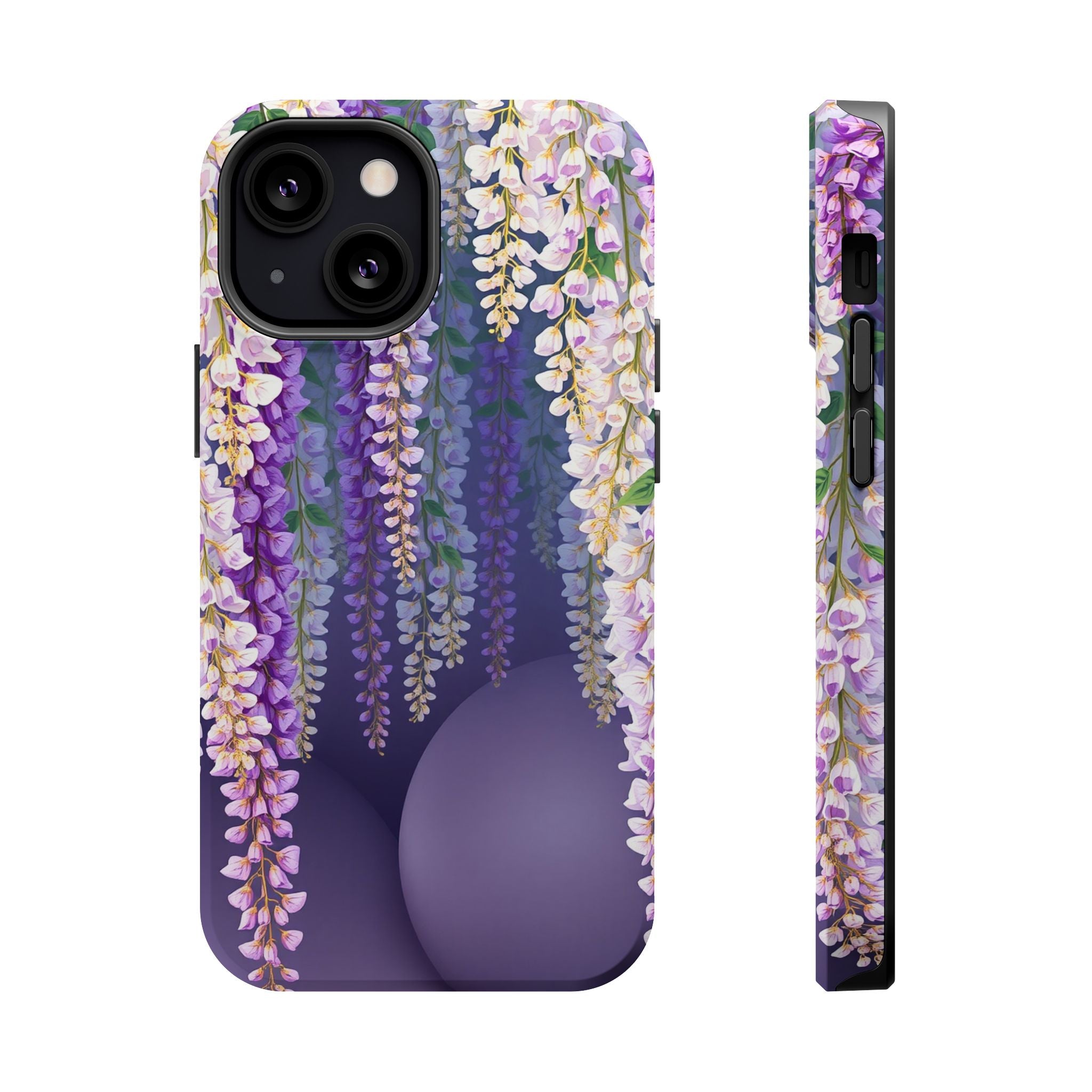 iPhone Mint And Blush Wisteria Cascade Slim Everyday Designer Case · iPhone Case