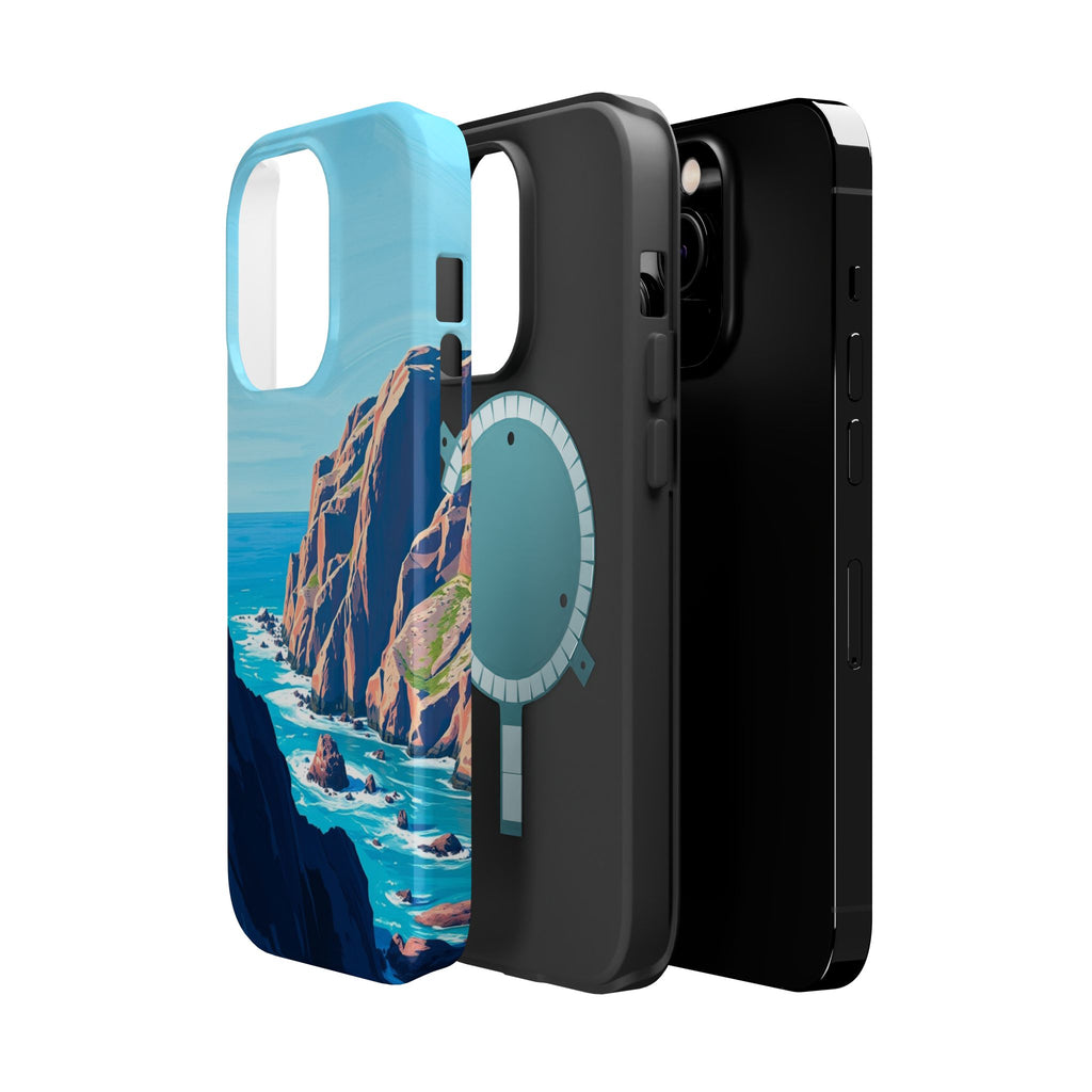 iPhone Rocky Coastline Oil Painting Impressionist iPhone Clean Minimal · iPhone