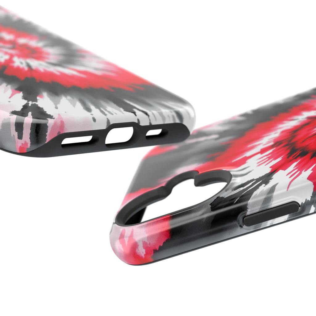 iPhone Black And Crimson Tie-Dye Vortex Slim Everyday iPhone Designer · iPhone C