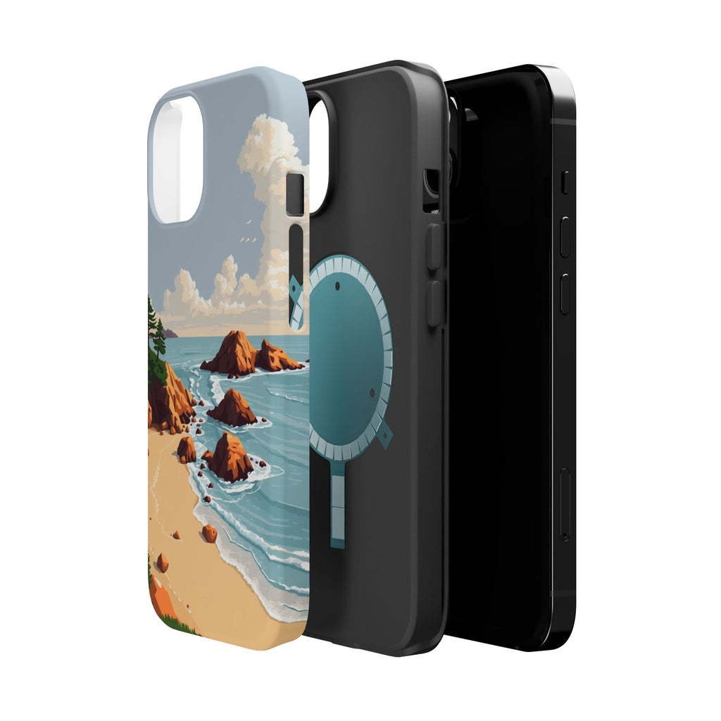 iPhone Mustard And Rust Pebble Beach Slim Everyday Designer Case · iPhone Case