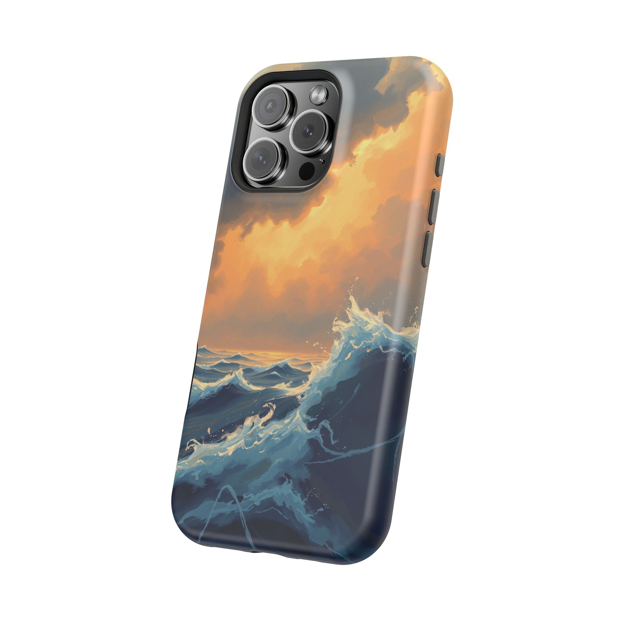 iPhone Sunset Amber And Peach Storm at Sea Slim iPhone Everyday · iPhone Case