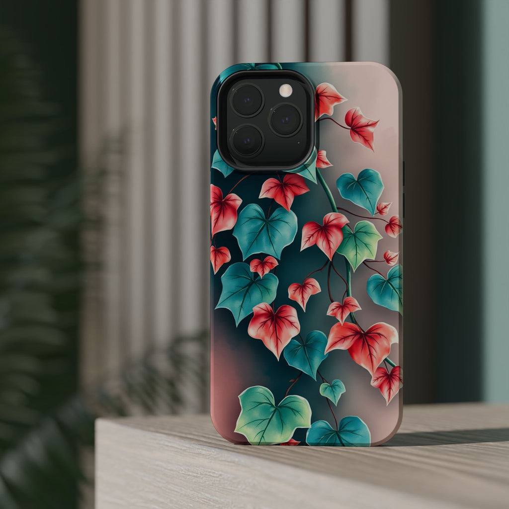 iPhone Art Nouveau Vine Teal And Coral Slim Snap Case · iPhone Case