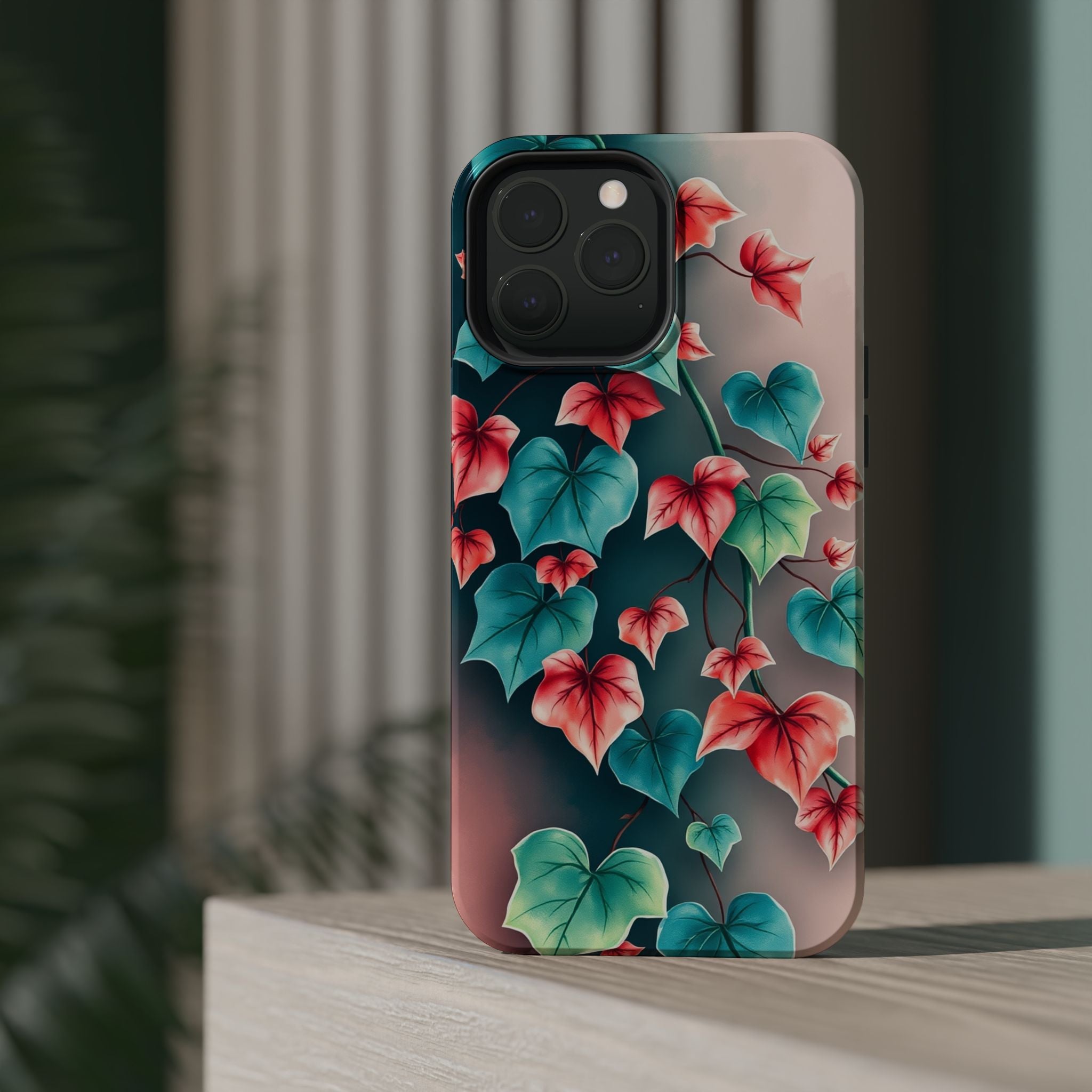 iPhone Art Nouveau Vine Teal And Coral Slim Snap Case · iPhone Case
