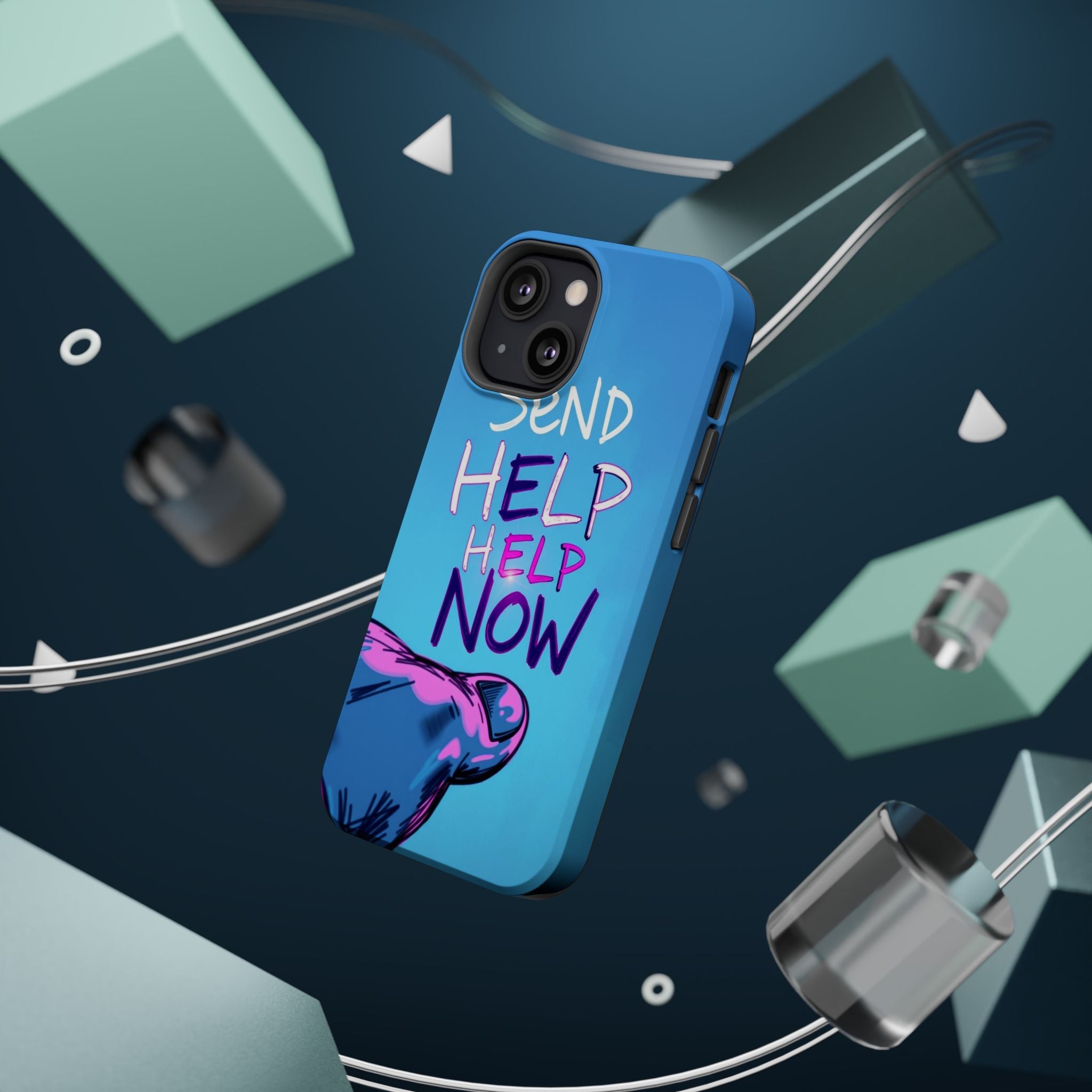 iPhone Radiant Send Help Now Design Slim Everyday Designer Case · iPhone Case