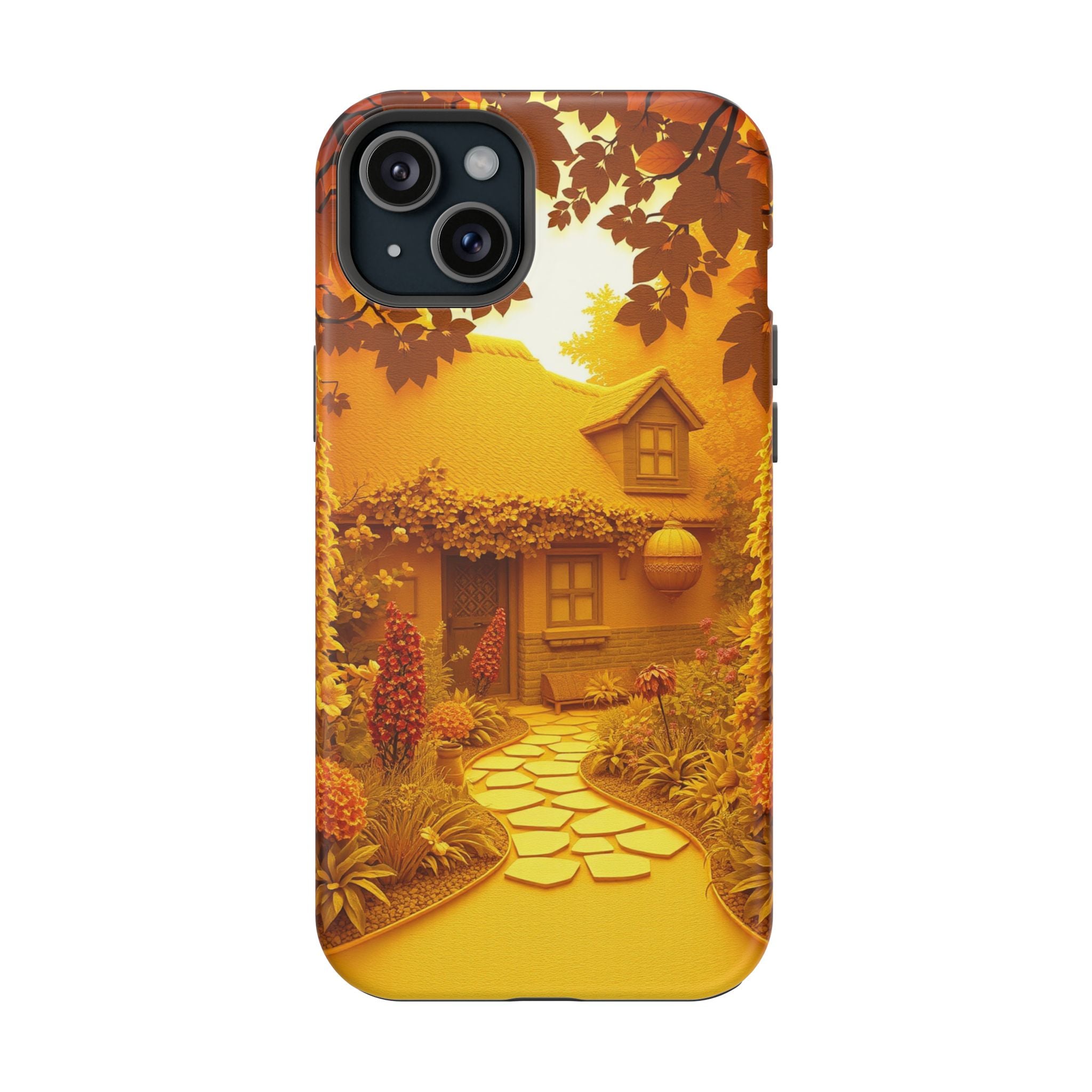 iPhone Vibrant Cottage Garden Design Slim Everyday Designer Case · iPhone Case