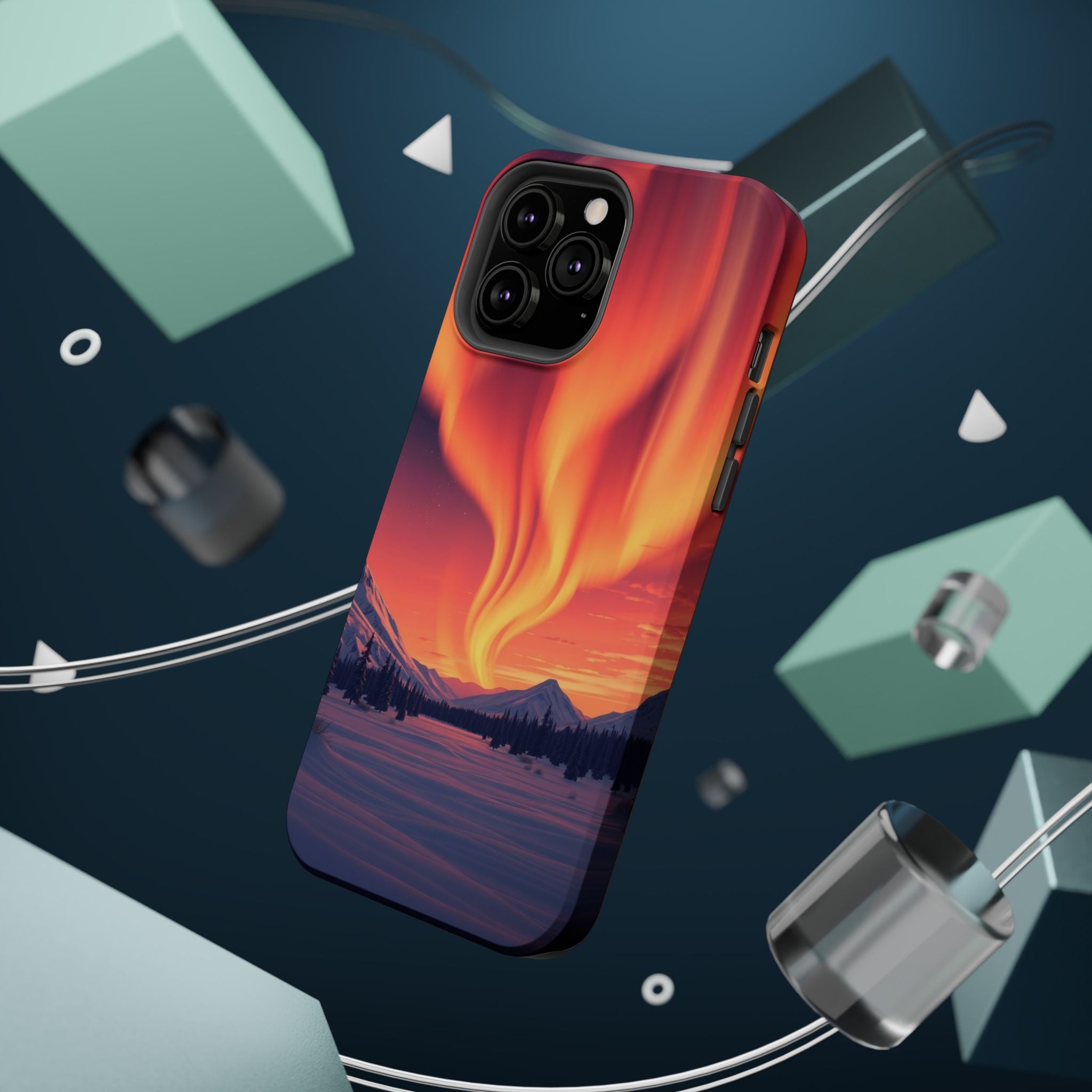 iPhone Sunset Amber And Peach Northern Lights Slim iPhone Everyday · iPhone Case