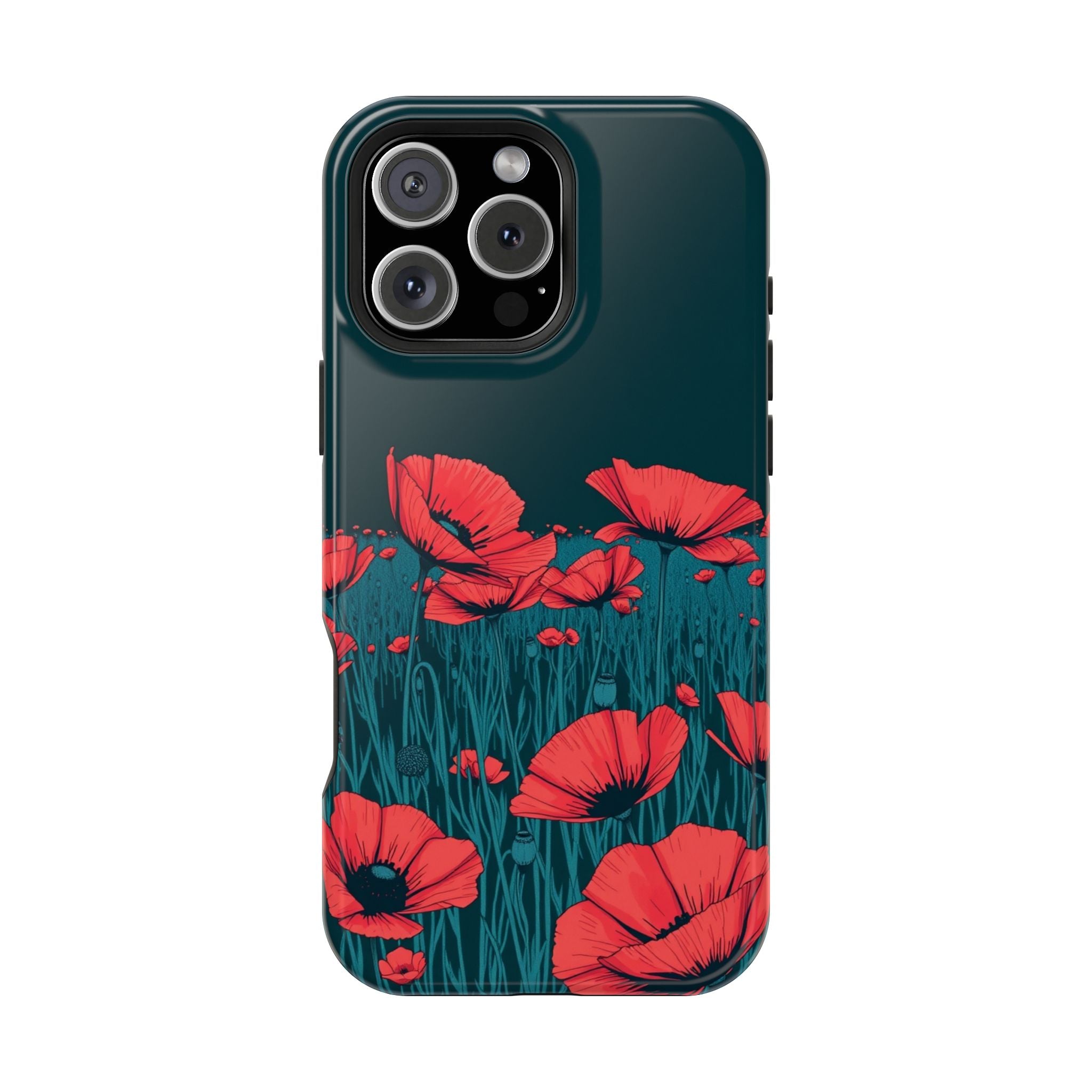 iPhone Poppy Field Dark Gothic Ink Clean Minimal Snap Cas Slim Snap Case · iPhon