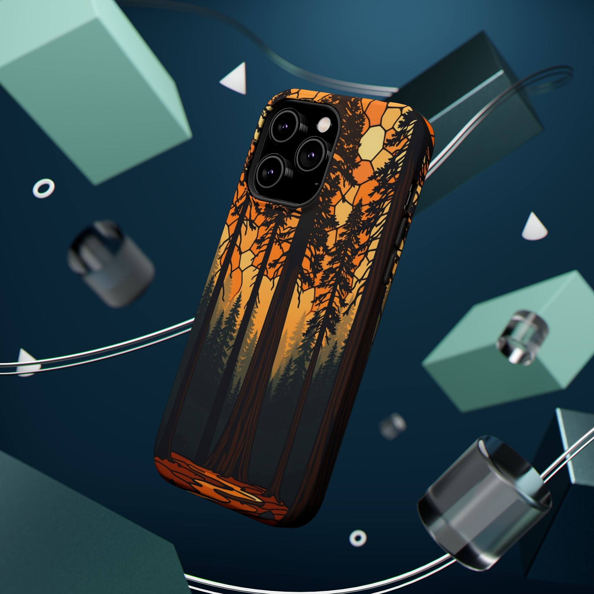 iPhone Burnt Orange And Sand Redwood Forest Soft iPhone 11 Finish · iPhone Case