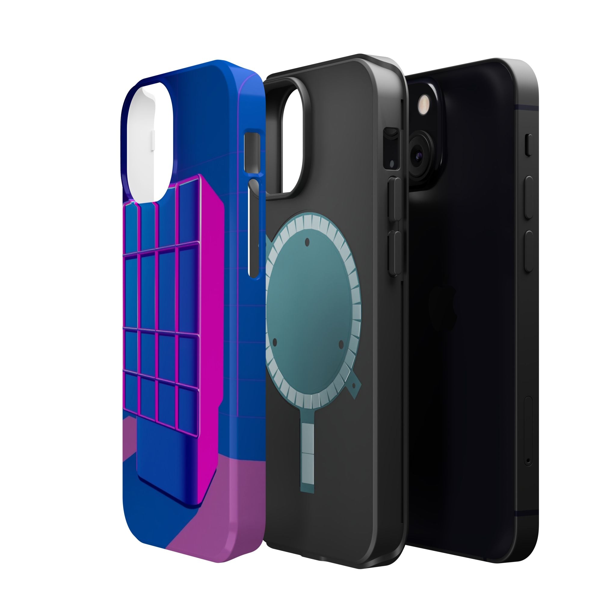 iPhone Earthy 80s Grid Synthwave Design Slim Everyday Designer Case · iPhone Cas