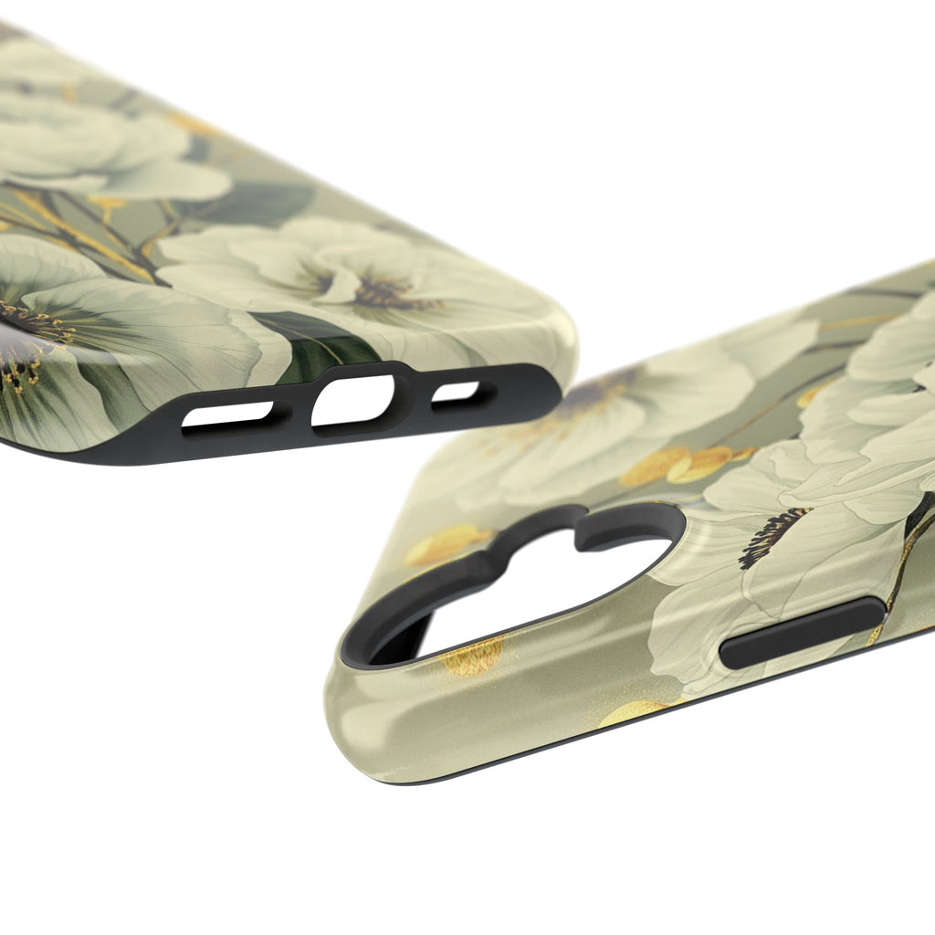 iPhone Sage And Ivory Floral Ink Wash Slim Everyday iPhone 14 Designer · iPhone