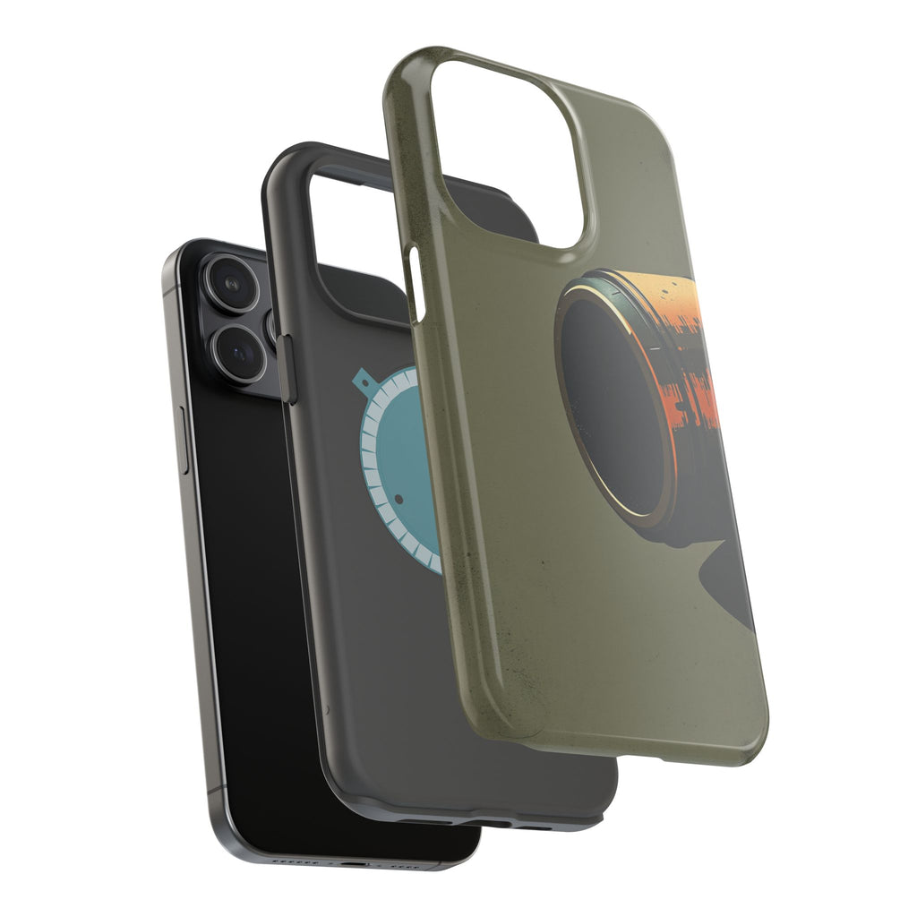 iPhone Charcoal And Copper Vintage Postcard Slim Everyday Designer Case · iPhone