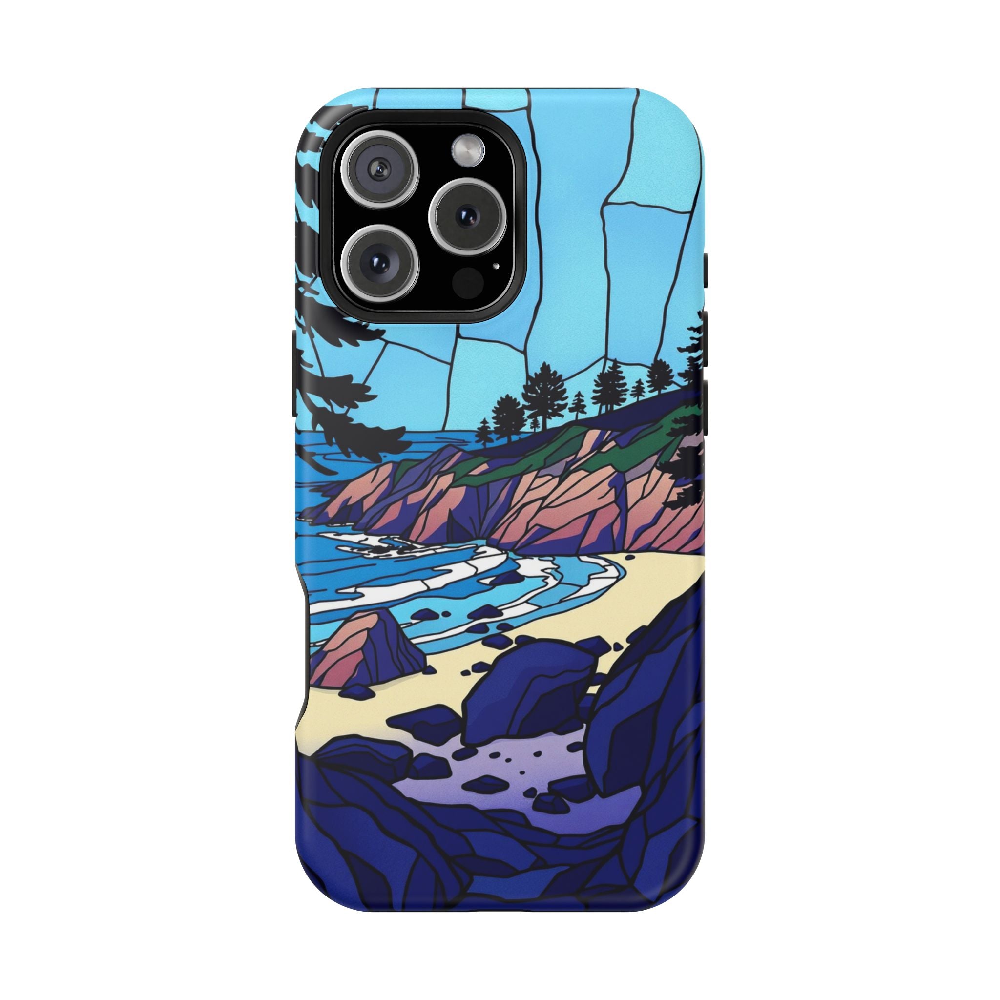 iPhone Indigo And Violet Pebble Beach Slim Everyday iPhone 11 Designer · iPhone
