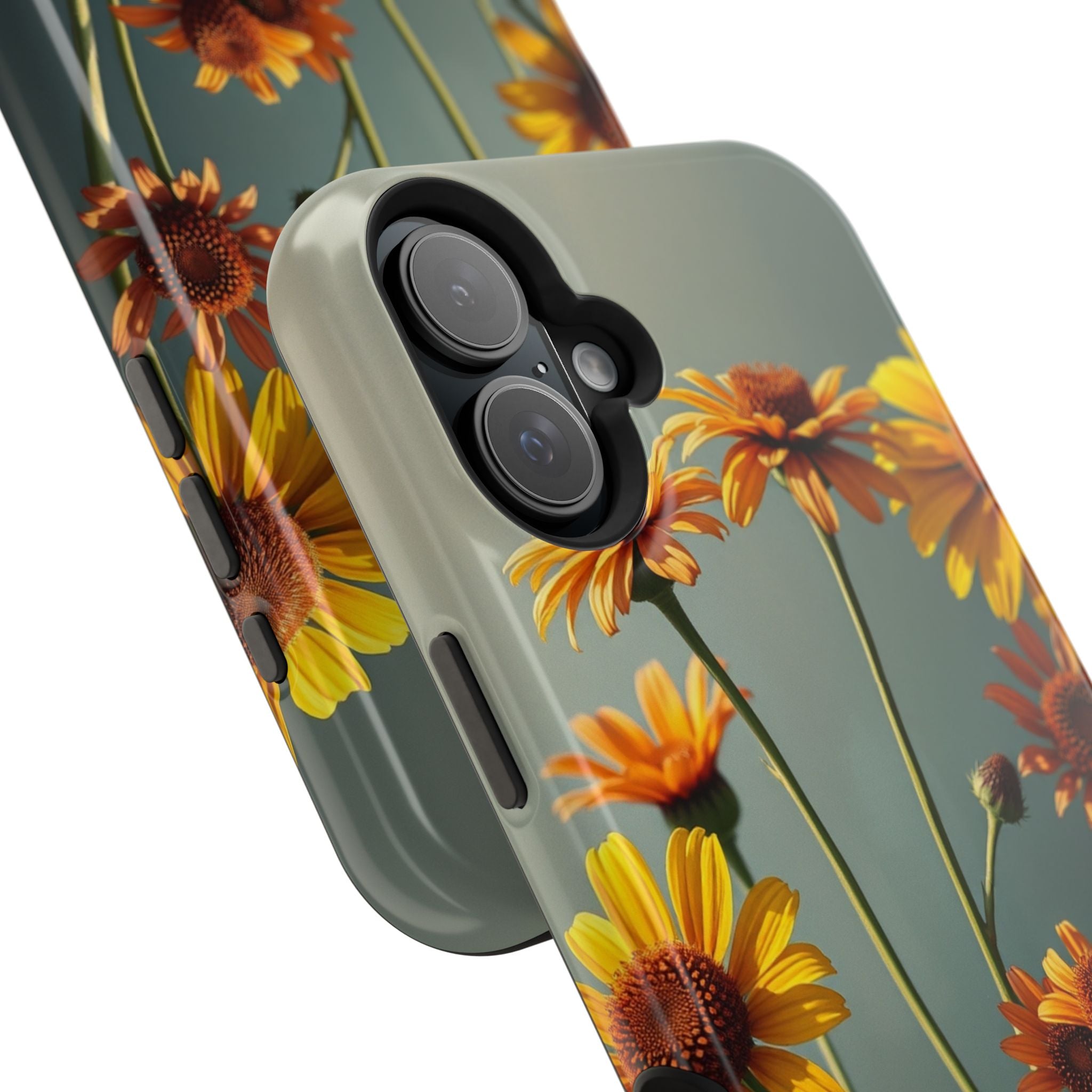 iPhone Mustard And Rust Wildflower Bunch Slim Everyday iPhone Designer · iPhone
