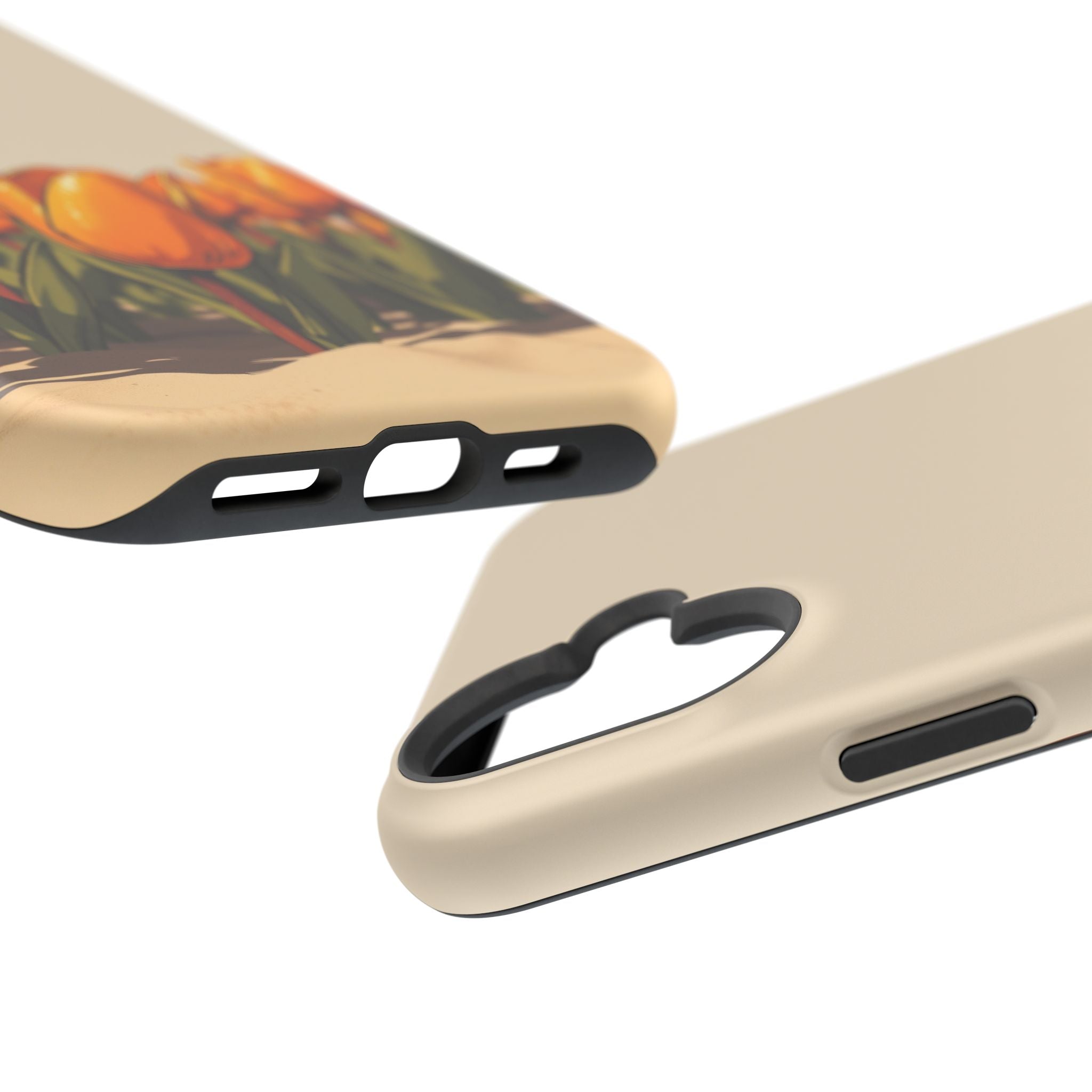 iPhone Burnt Orange And Sand Tulip Row Slim Everyday Designer Case · iPhone Case