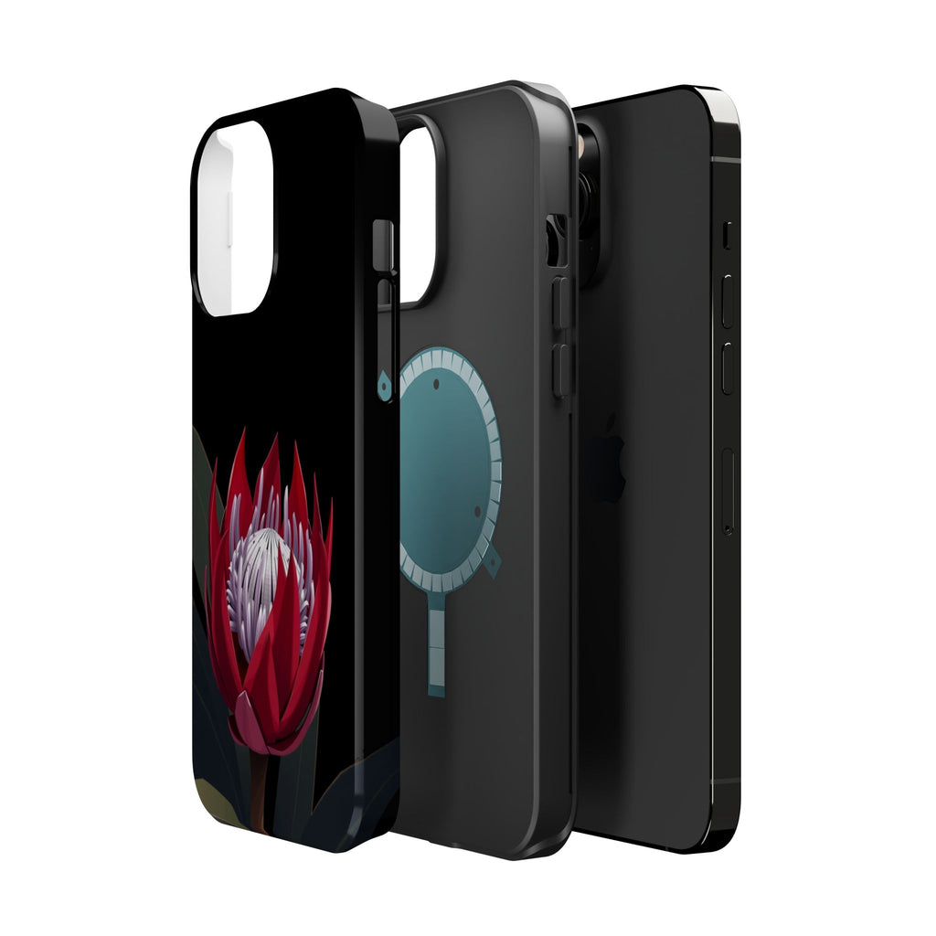 iPhone Black And Crimson Protea Bold Slim Everyday Designer Case · iPhone Case