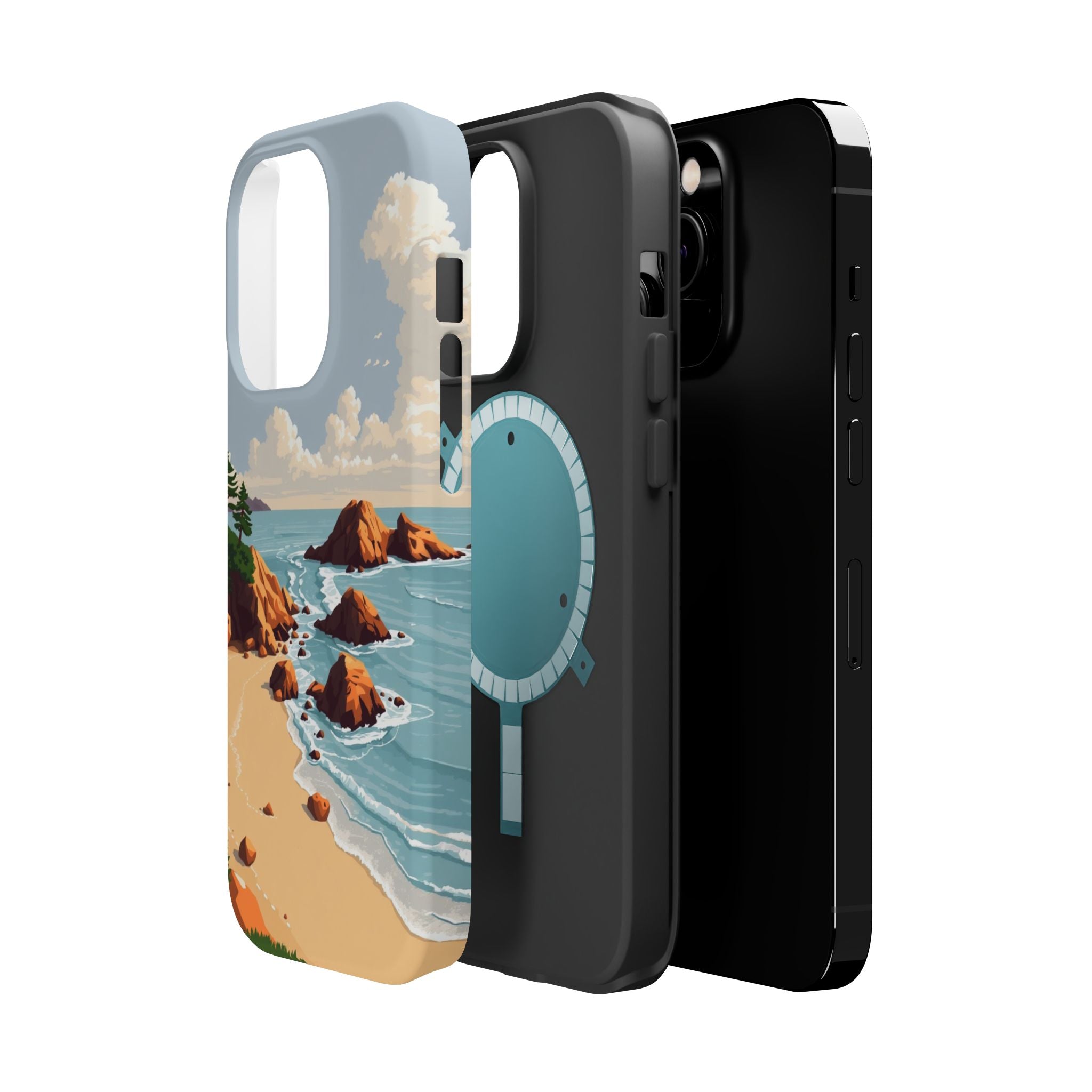 iPhone Mustard And Rust Pebble Beach Slim Everyday Designer Case · iPhone Case
