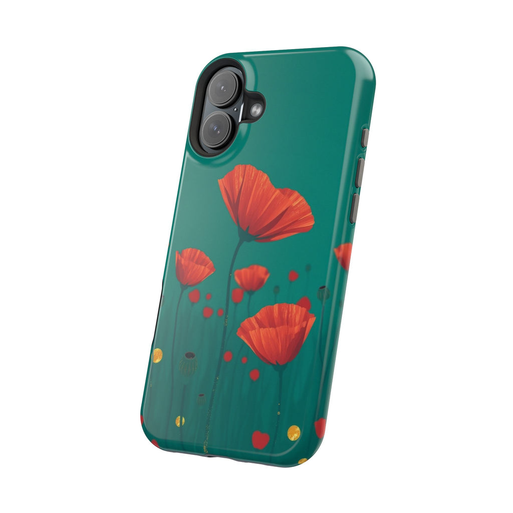 iPhone Earthy Poppy Field Design Bold Modern Everyday Snap Case · iPhone Case