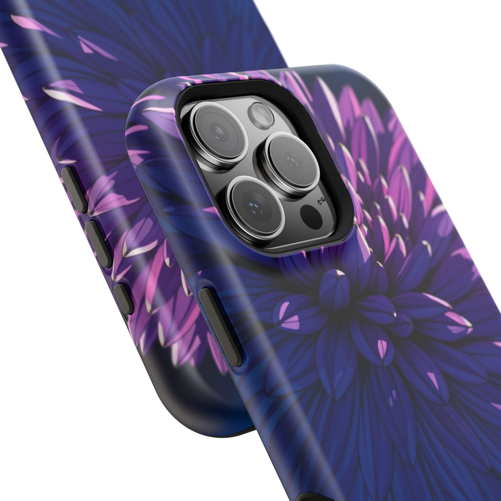 iPhone Indigo And Violet Chrysanthemum Classic Soft iPhone Finish · iPhone Case