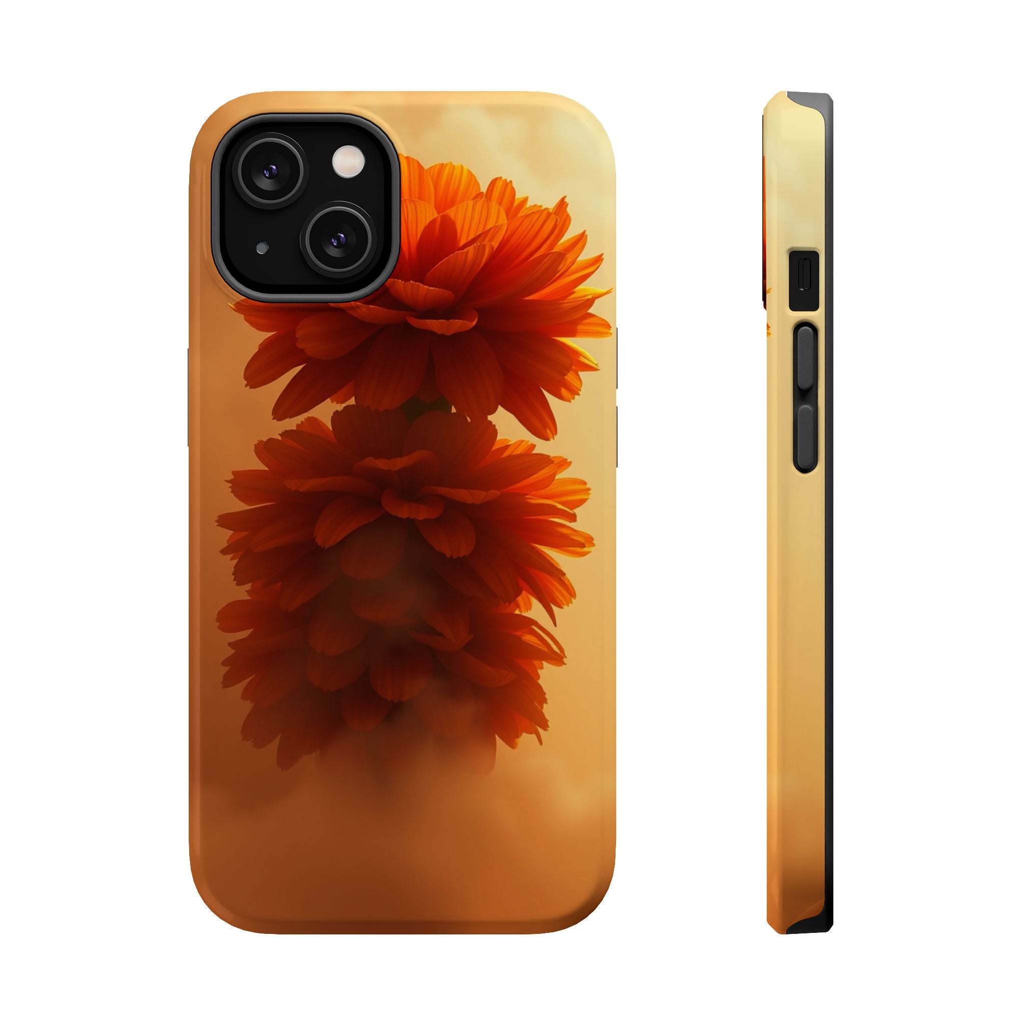 iPhone Ranunculus Stack 3D Digital Bold Modern Everyday Snap Case · iPhone Case