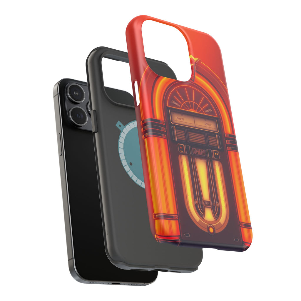 iPhone Jukebox Glow Neon Cyberpunk Bold Modern Everyday Snap Case · iPhone Case