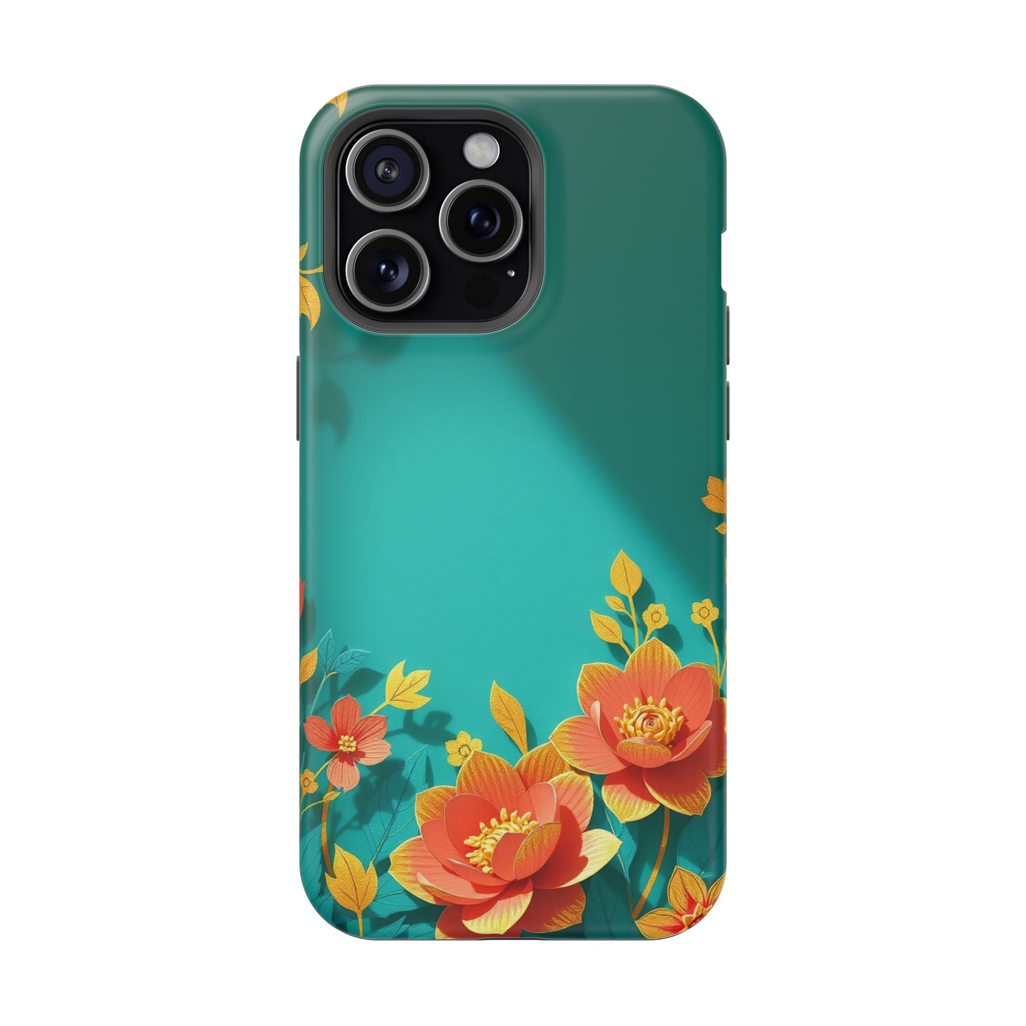 iPhone Floral Gold Foil Paper Cut Art Slim Everyday Designer Case · iPhone Case