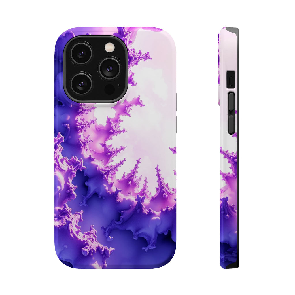 iPhone Lavender And Pearl Fractal Zoom Slim Everyday Designer Case · iPhone Case