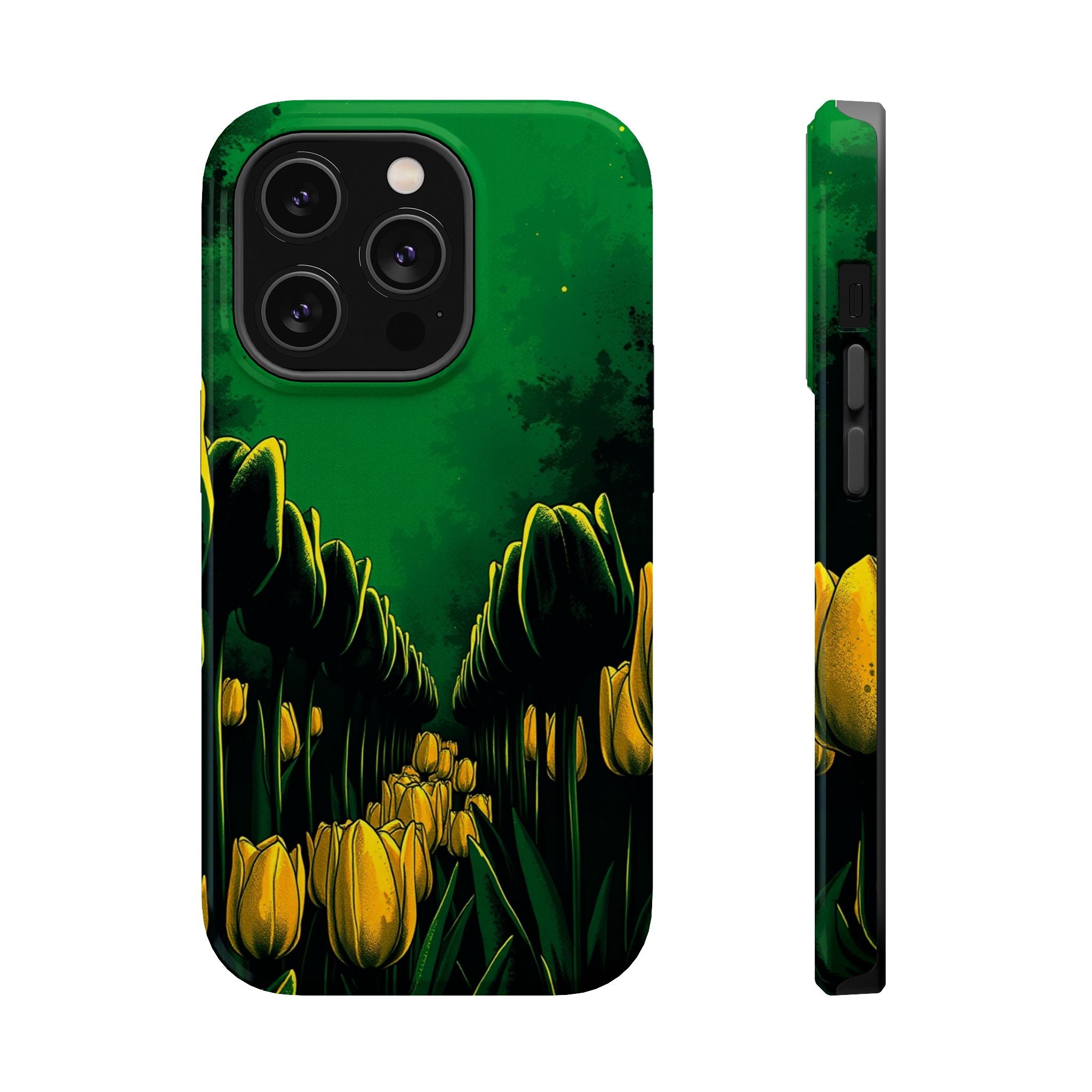 iPhone Tulip Row Emerald Green And Gold Slim Snap Case · iPhone Case