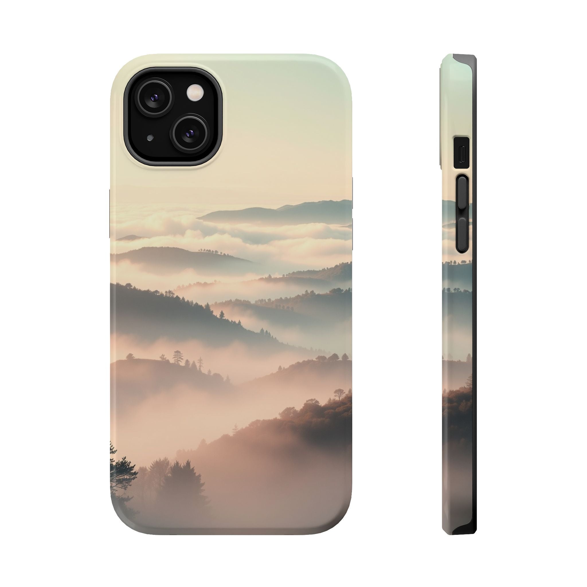 iPhone Mint And Blush Fog Rolling Over Hills Slim iPhone Everyday · iPhone Case