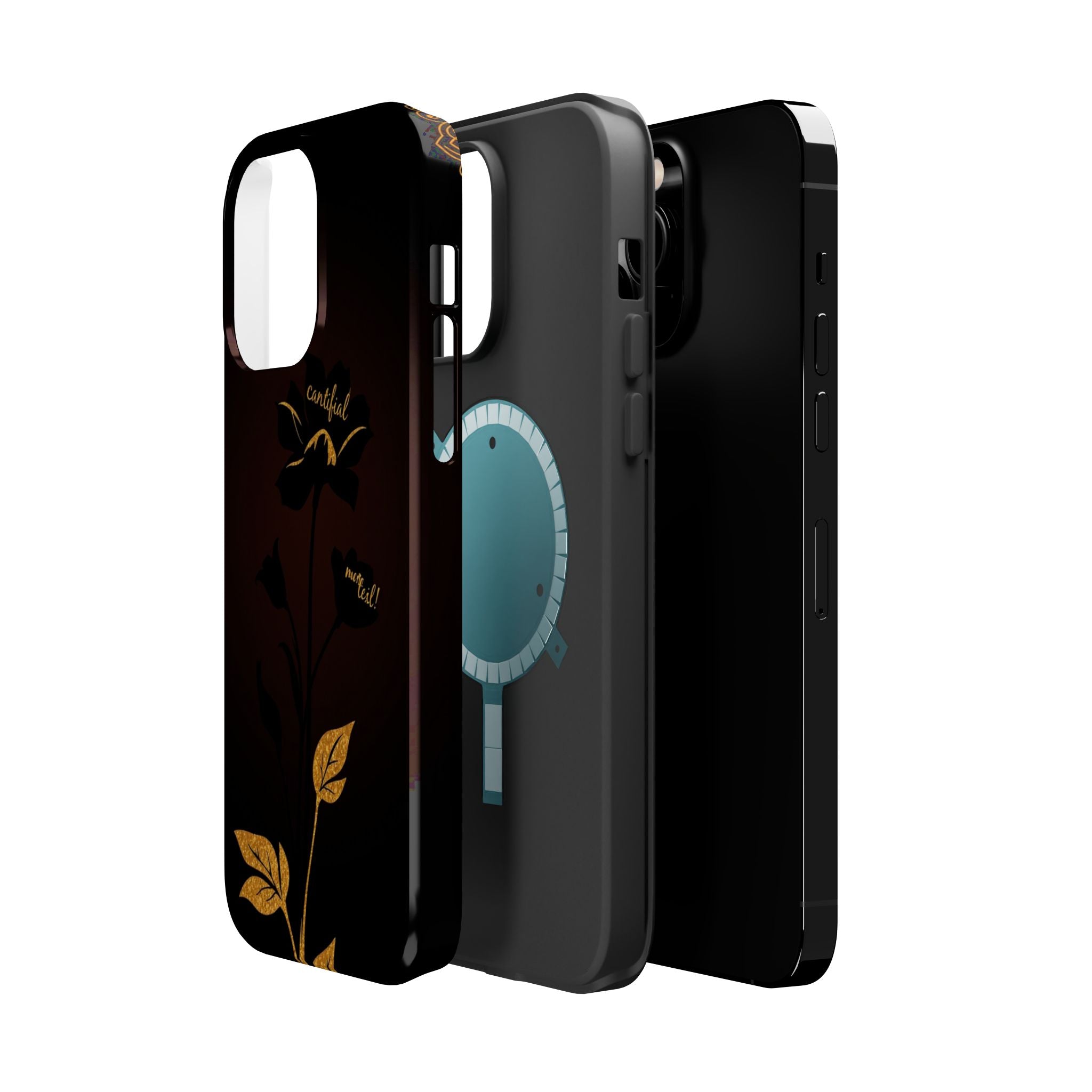 iPhone Earthy Floral Silhouette Design Slim Everyday Designer Case · iPhone Case