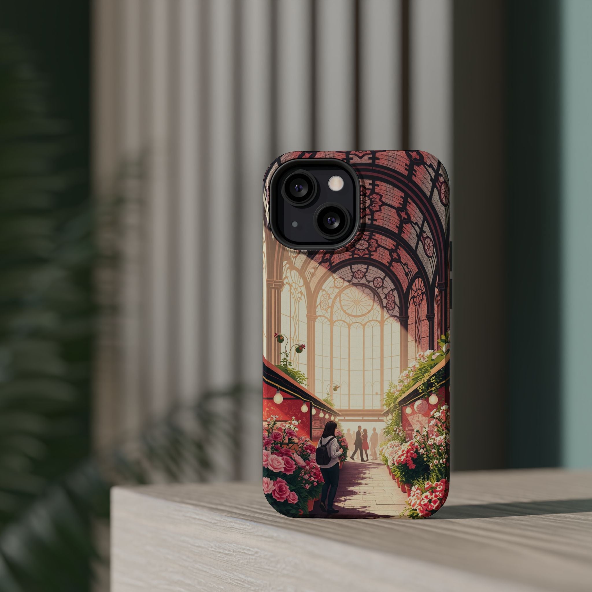 iPhone Flower Market Stained Glass Bold Modern Everyday Snap Case · iPhone Case