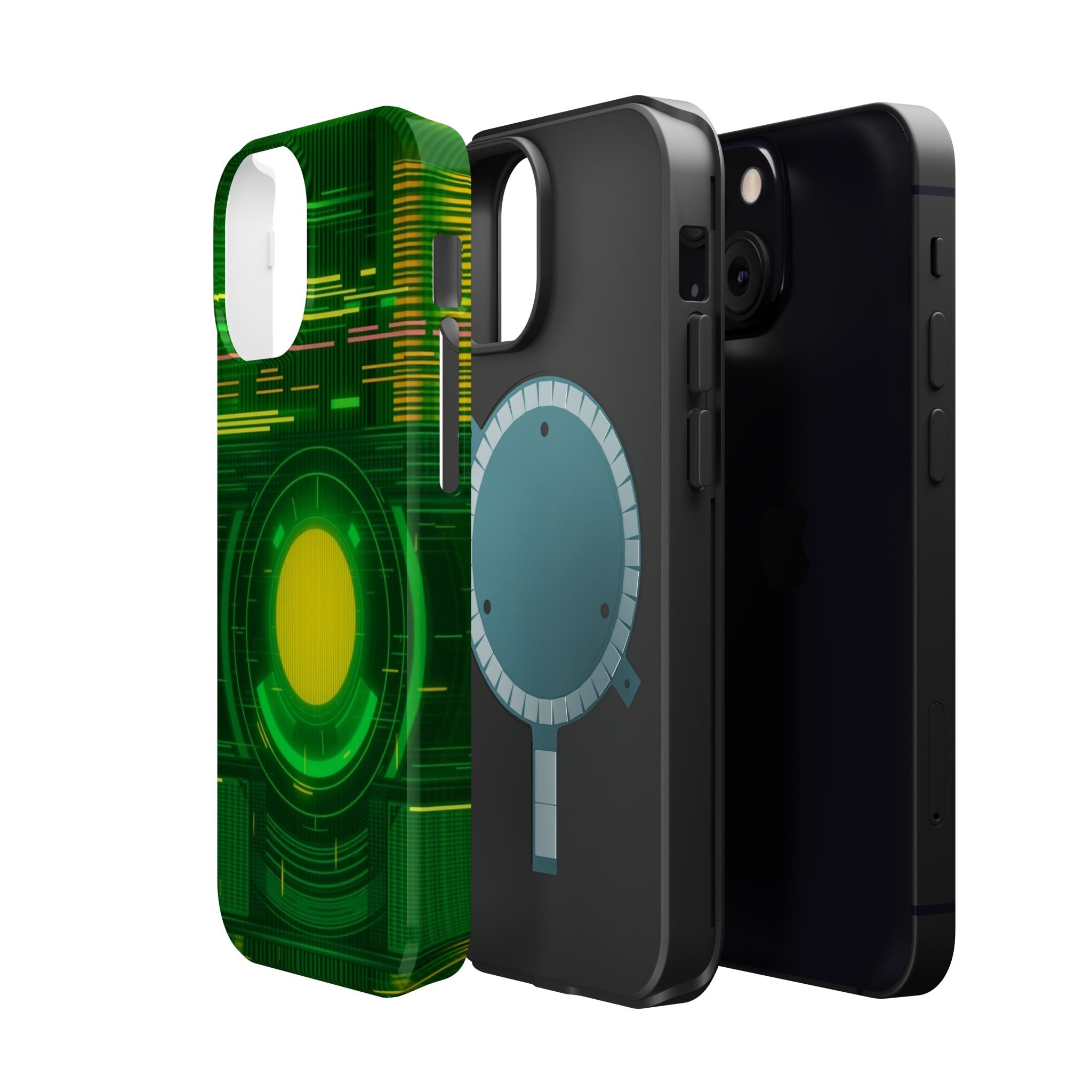 iPhone Emerald Green And Gold VHS Static Slim Everyday Designer Case · iPhone Ca