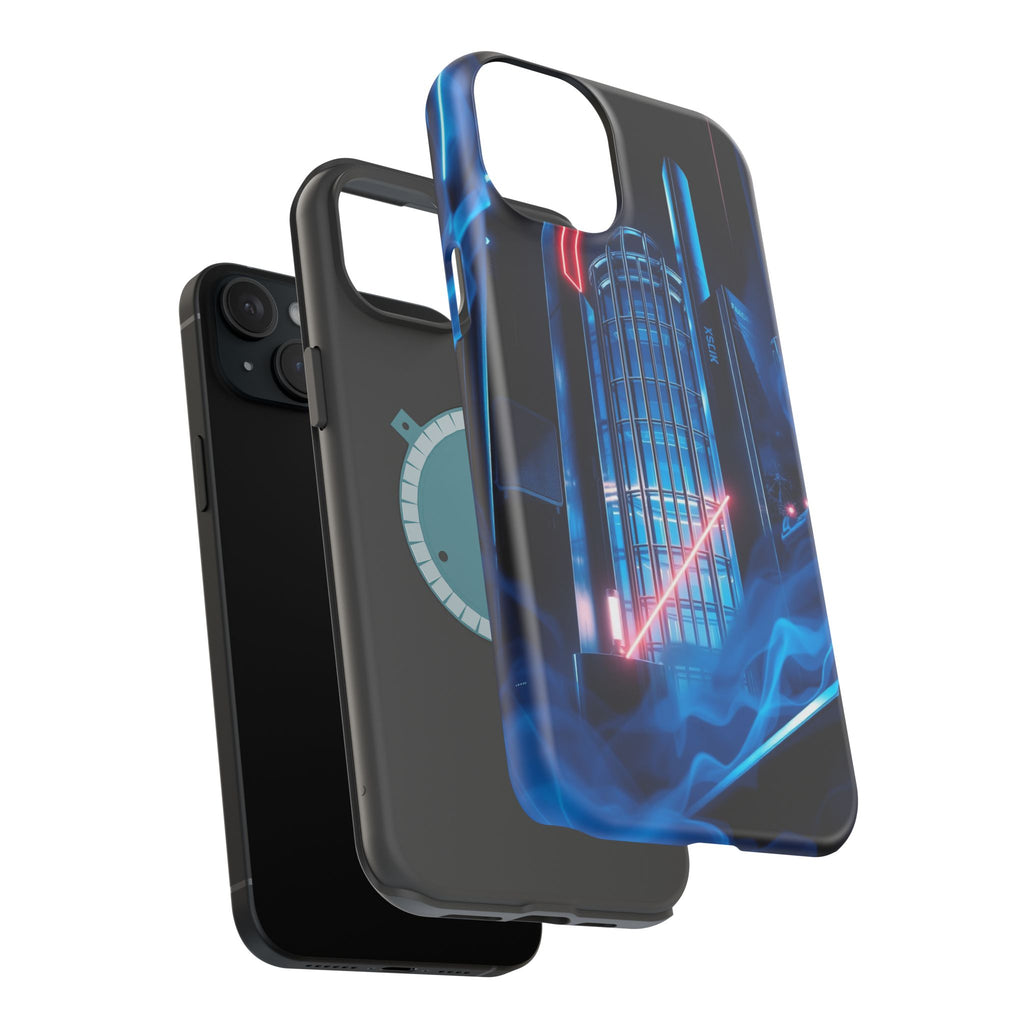 iPhone Midnight Blue And Silver Bauhaus Composition Slim Snap Case · iPhone Case
