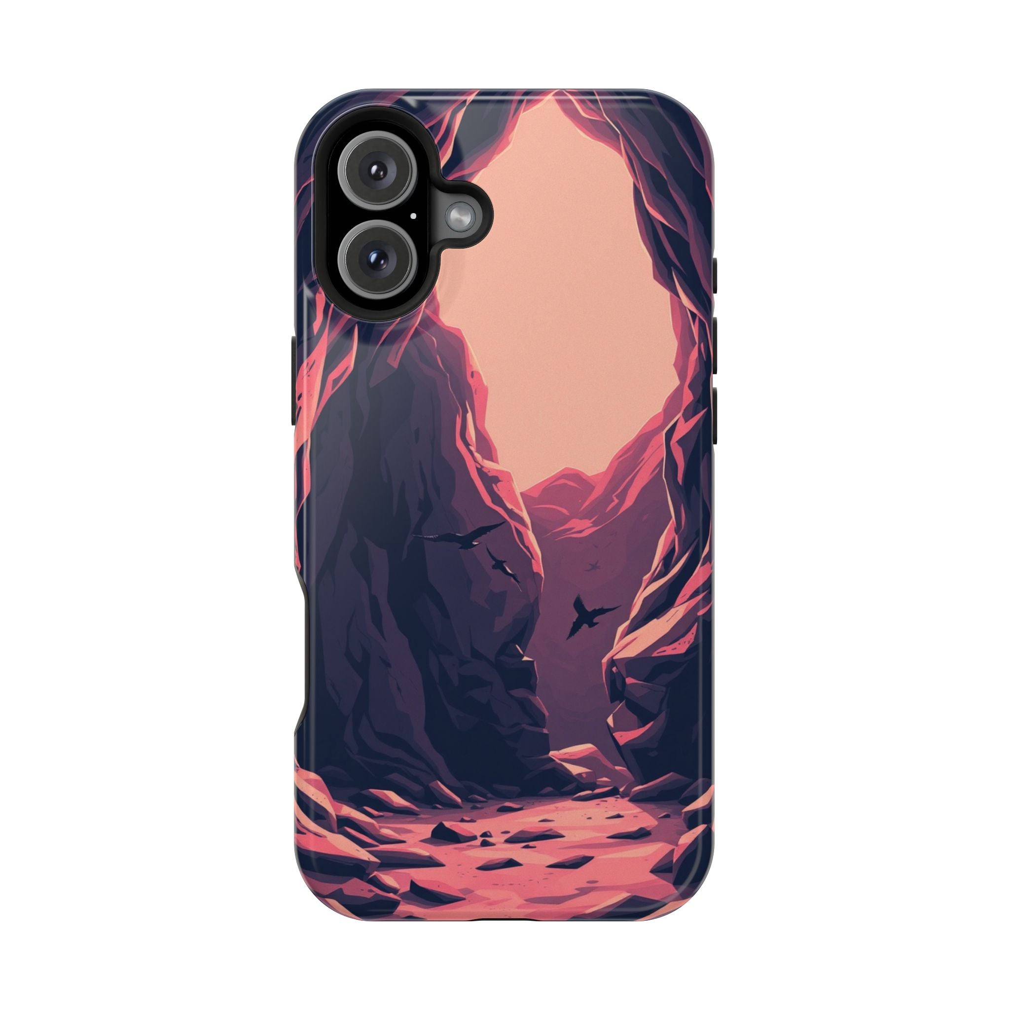 iPhone Rose Pink And Cream Dark Crystal Cave Slim Everyday Designer Case · iPhon