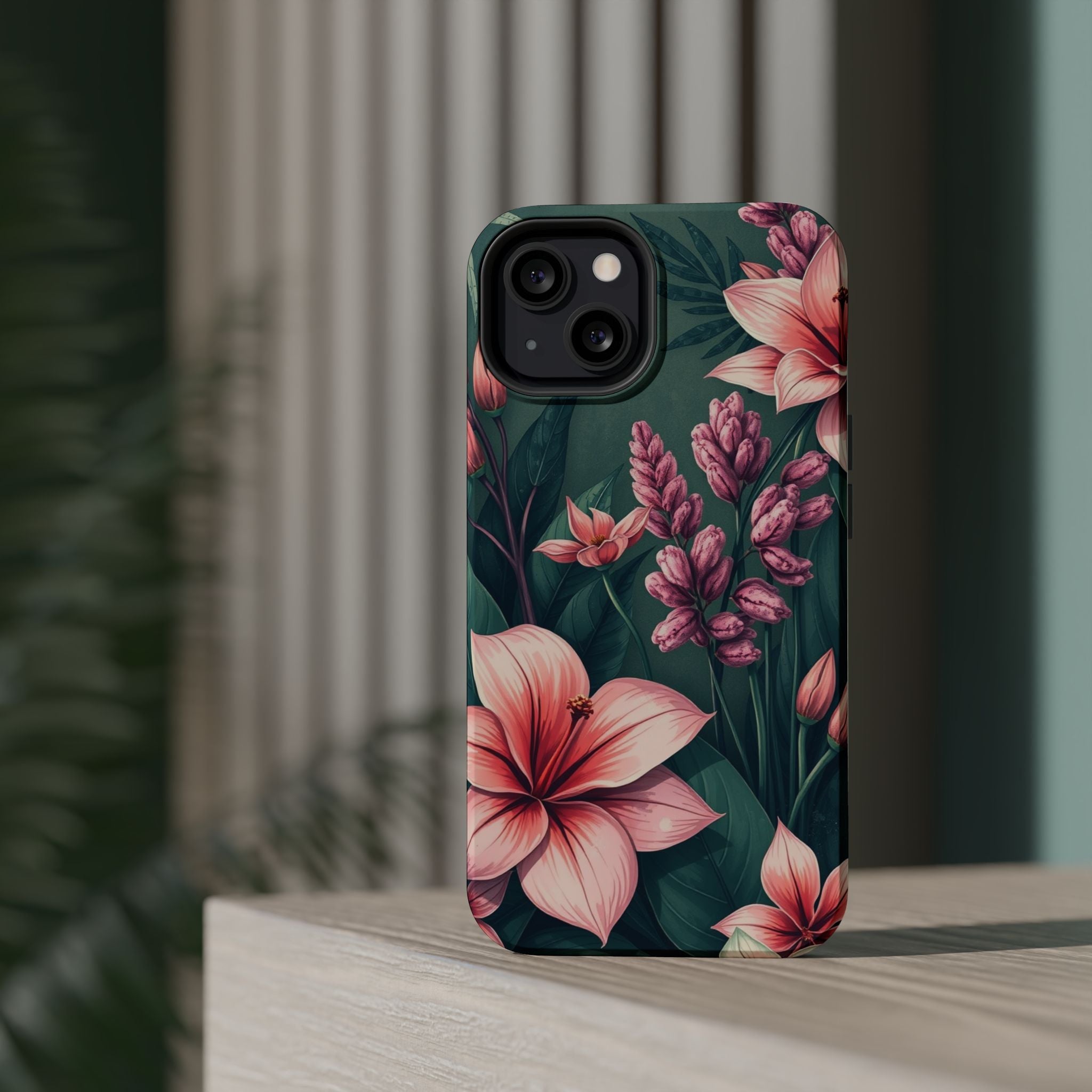 iPhone Mint And Blush Jungle Floral Slim Everyday Designer Case · iPhone Case