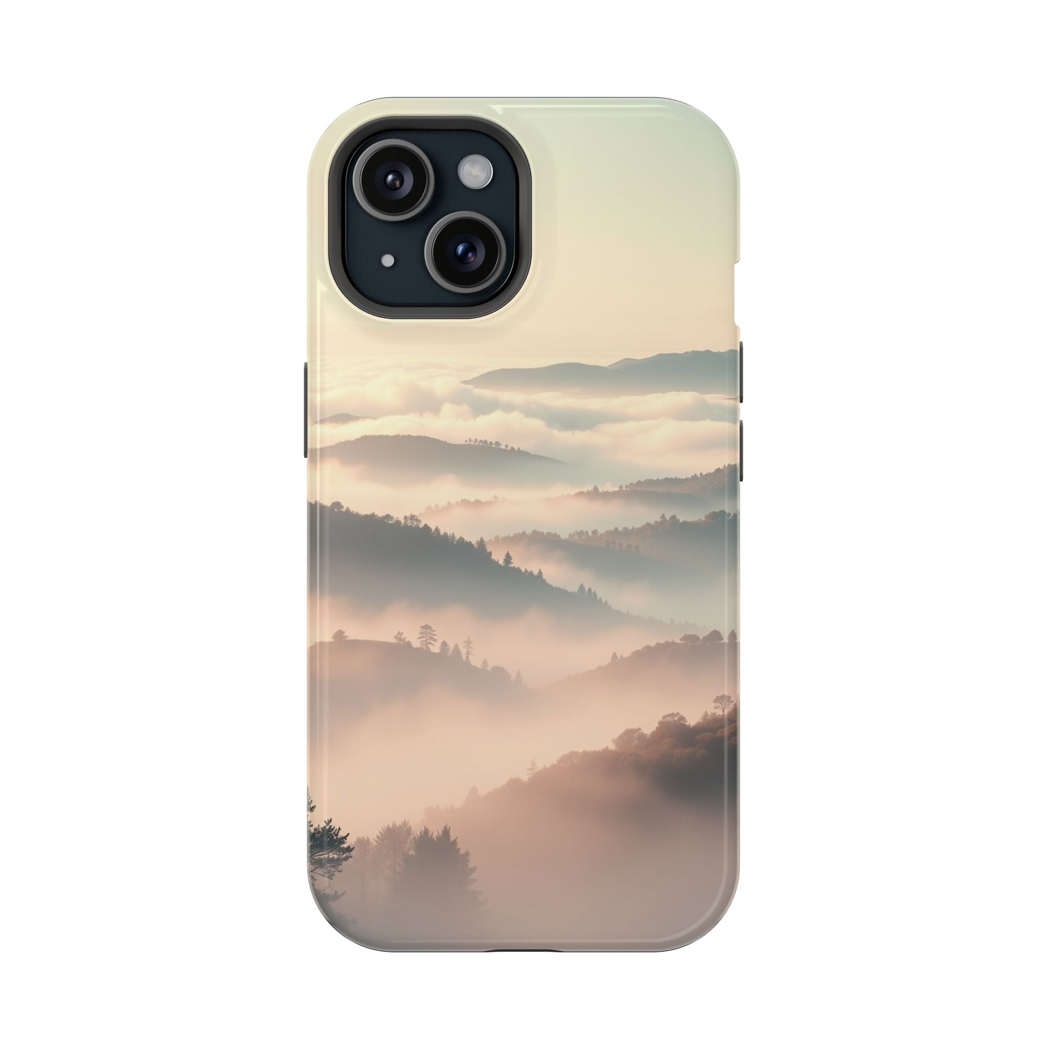 iPhone Mint And Blush Fog Rolling Over Hills Slim iPhone Everyday · iPhone Case