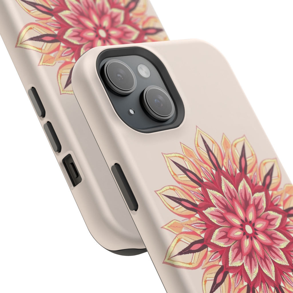 iPhone Floral Mandala Pixel Art -Bit Slim Everyday Designer Case · iPhone Case