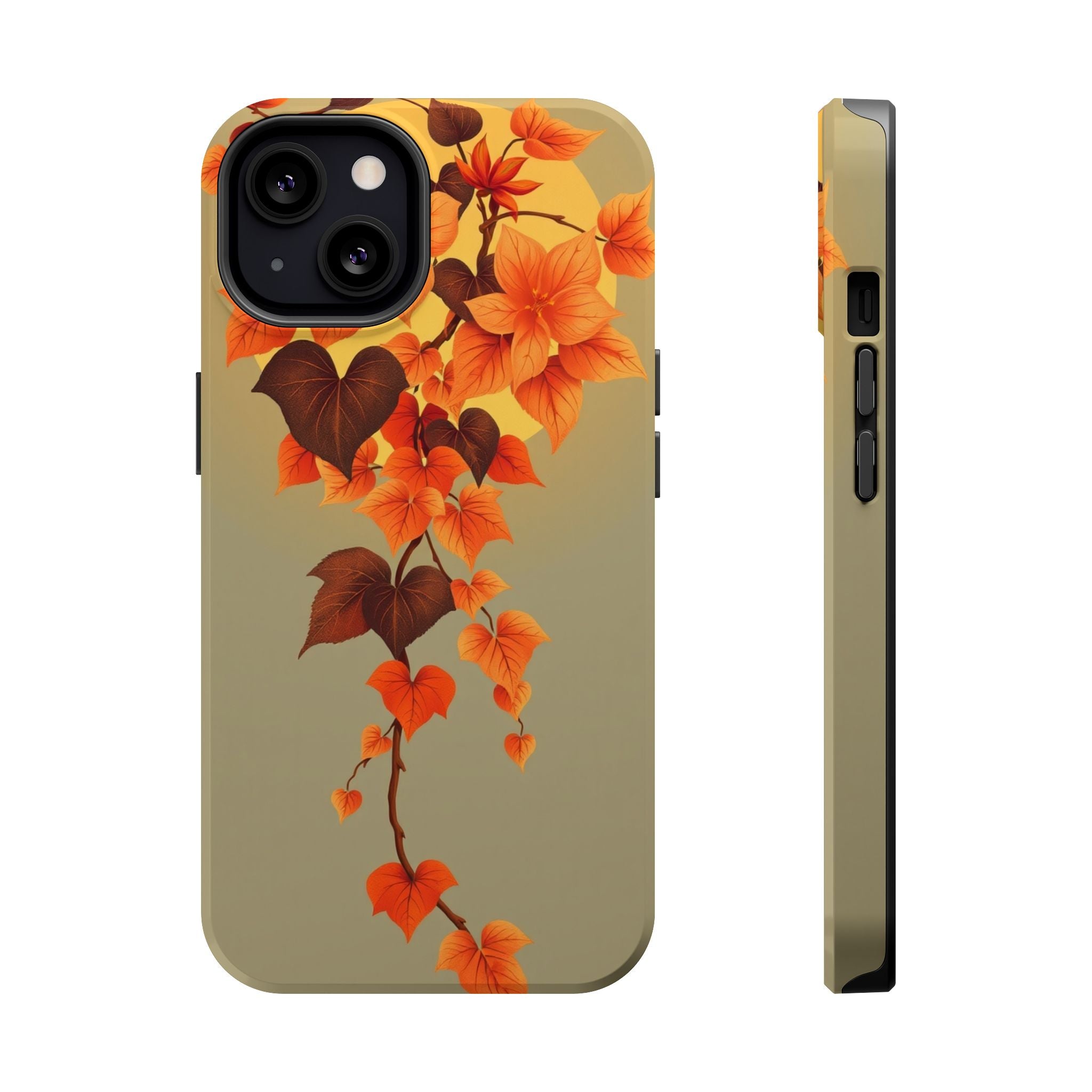 iPhone Sunset Amber And Peach Art Nouveau Vine Soft iPhone Finish · iPhone Case