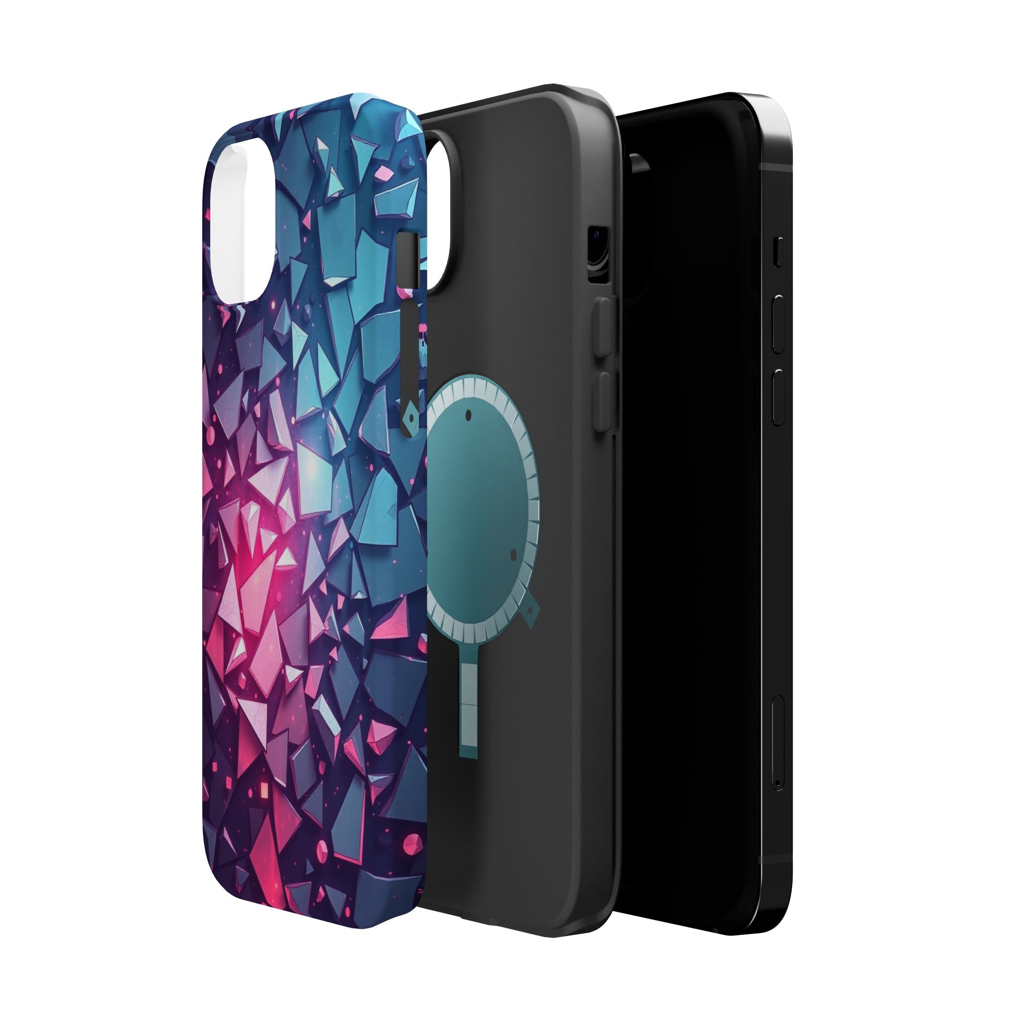 iPhone Mint And Blush Mosaic Shards Slim Everyday Designer Case · iPhone Case