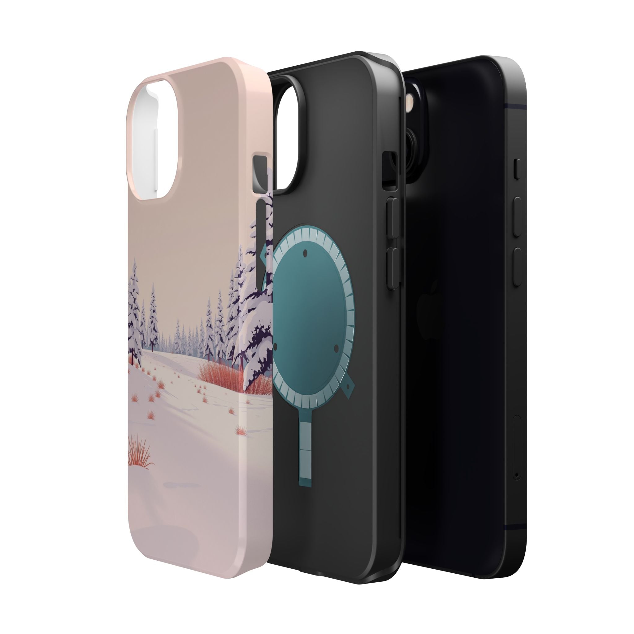 iPhone Snow Field Vintage Retro Poster Slim Everyday Designer Case · iPhone Case