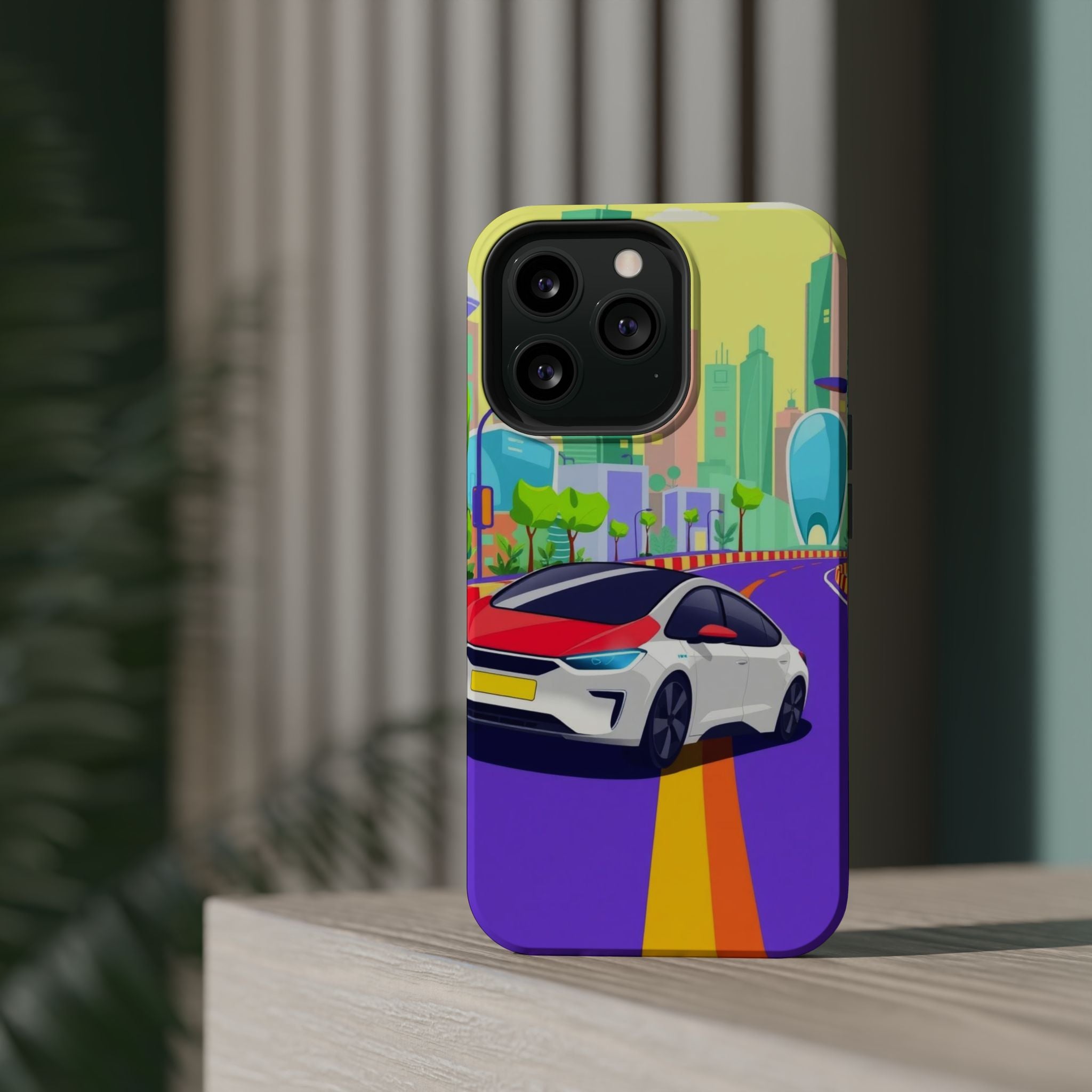 iPhone Electric Car Future Kids Fun Phone Case Gift Slim Snap Case · iPhone Case