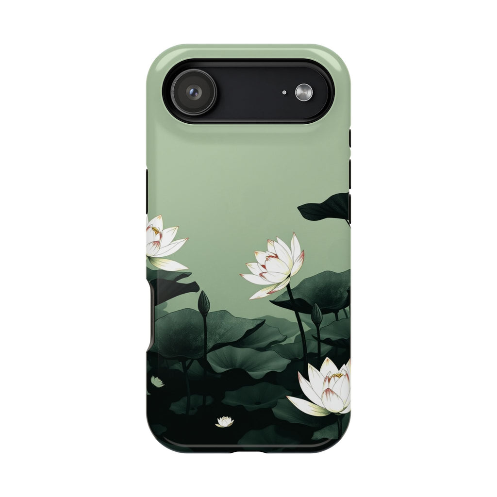 iPhone Sage And Ivory Lotus Pond Bold Modern Everyday Snap Case · iPhone Case